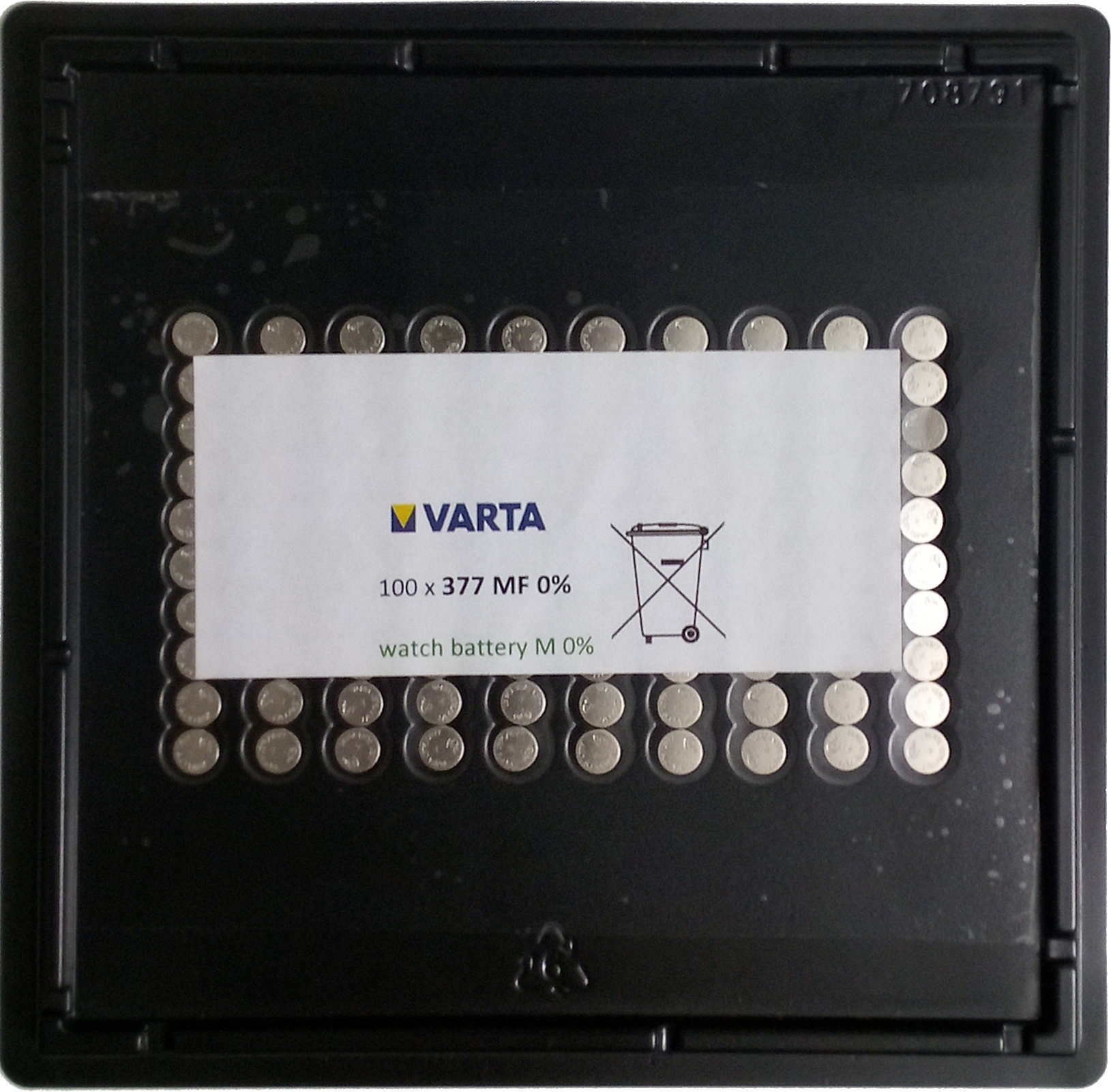 100x Varta Watch V 377 Uhrenzelle Knopfzelle Uhrenbatterie SR 626 SW