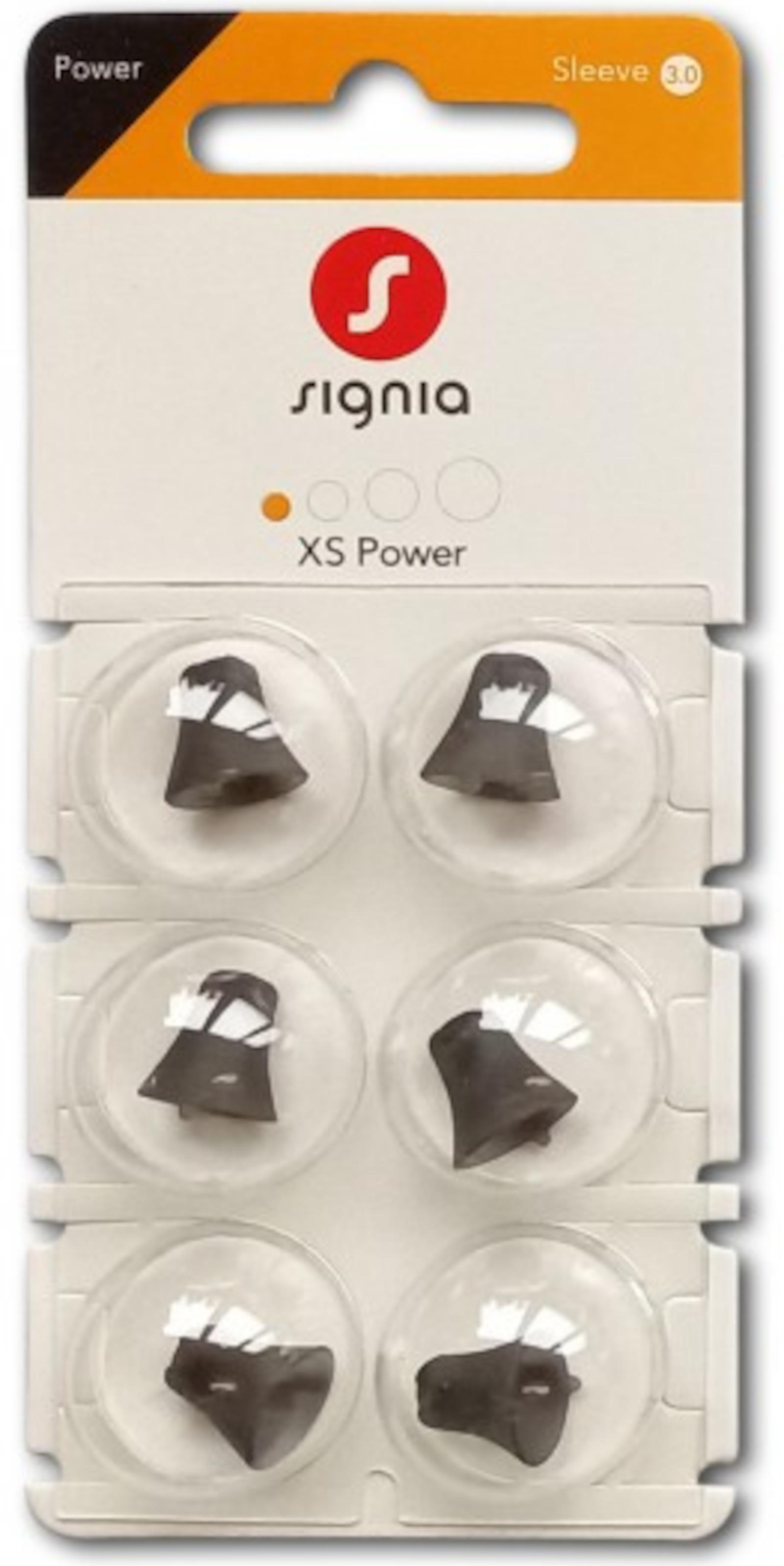Signia Sleeve 3.0 Power XS Domes 6er Blister Orange Hörgeräteschirmchen Silikon 10997196