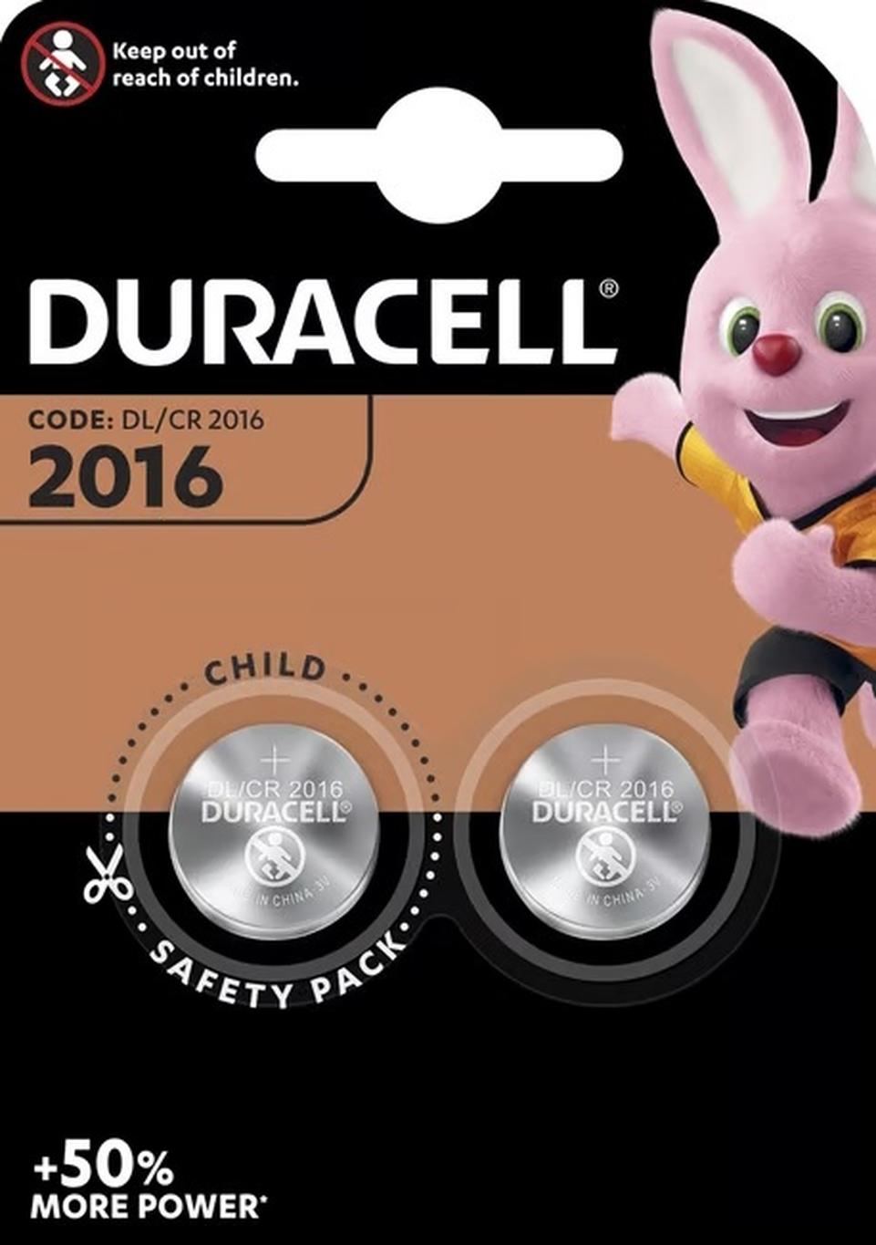 Duracell 10x Knopfzelle Lithium CR2016 2er Blister 3V DL2016 2016