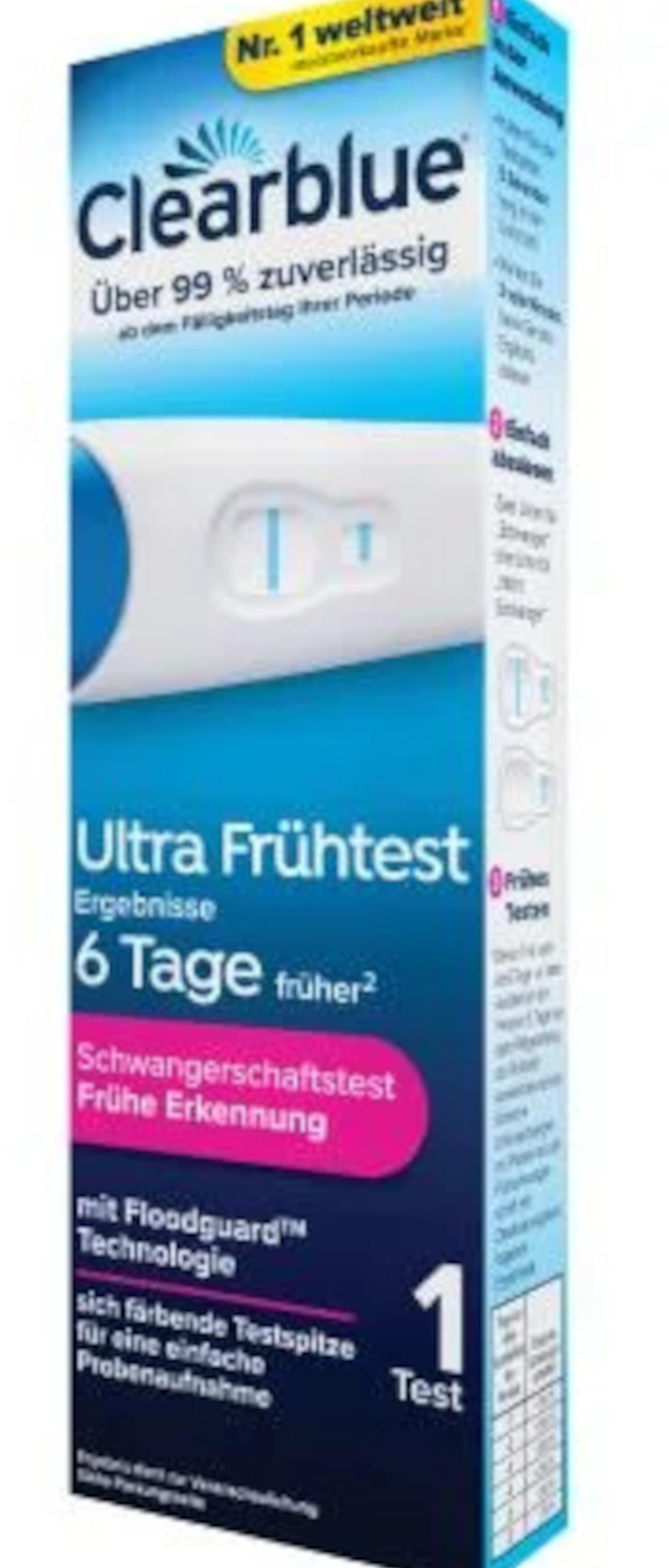 Clearblue Ultra Frühtest Schwangerschaftstest Schnell & Einfach Frühe Erkennung CB41005