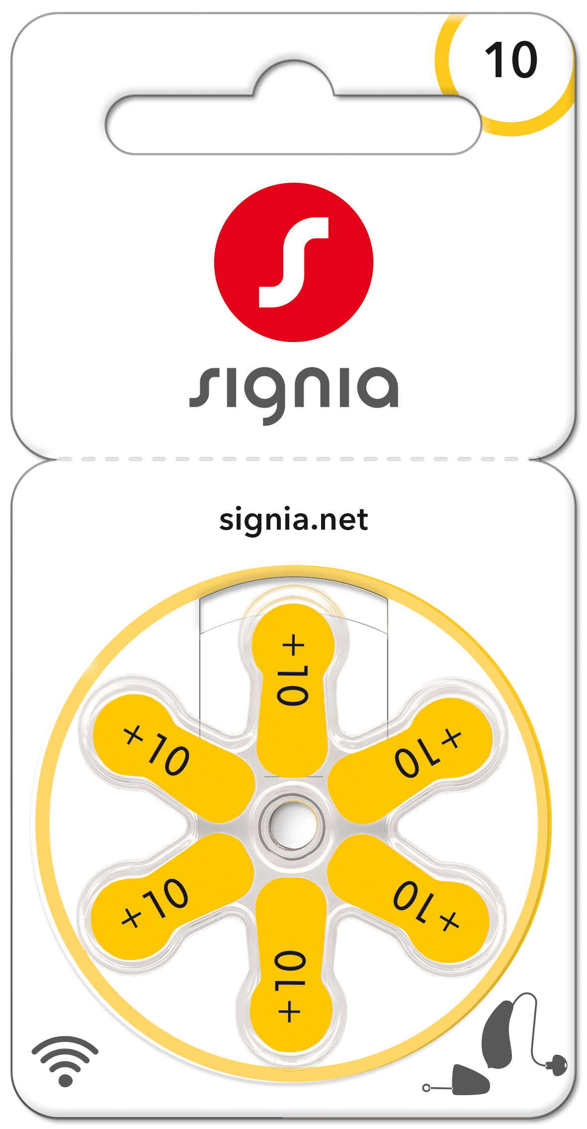 EWANTO_de__L1893__Signia_24610313436_53520hsgfxNSAL1Kv Signia Gr. 10 Hörgerätebatterien 6er Blister PR70 Gelb 24610 Sig10 24610313436
