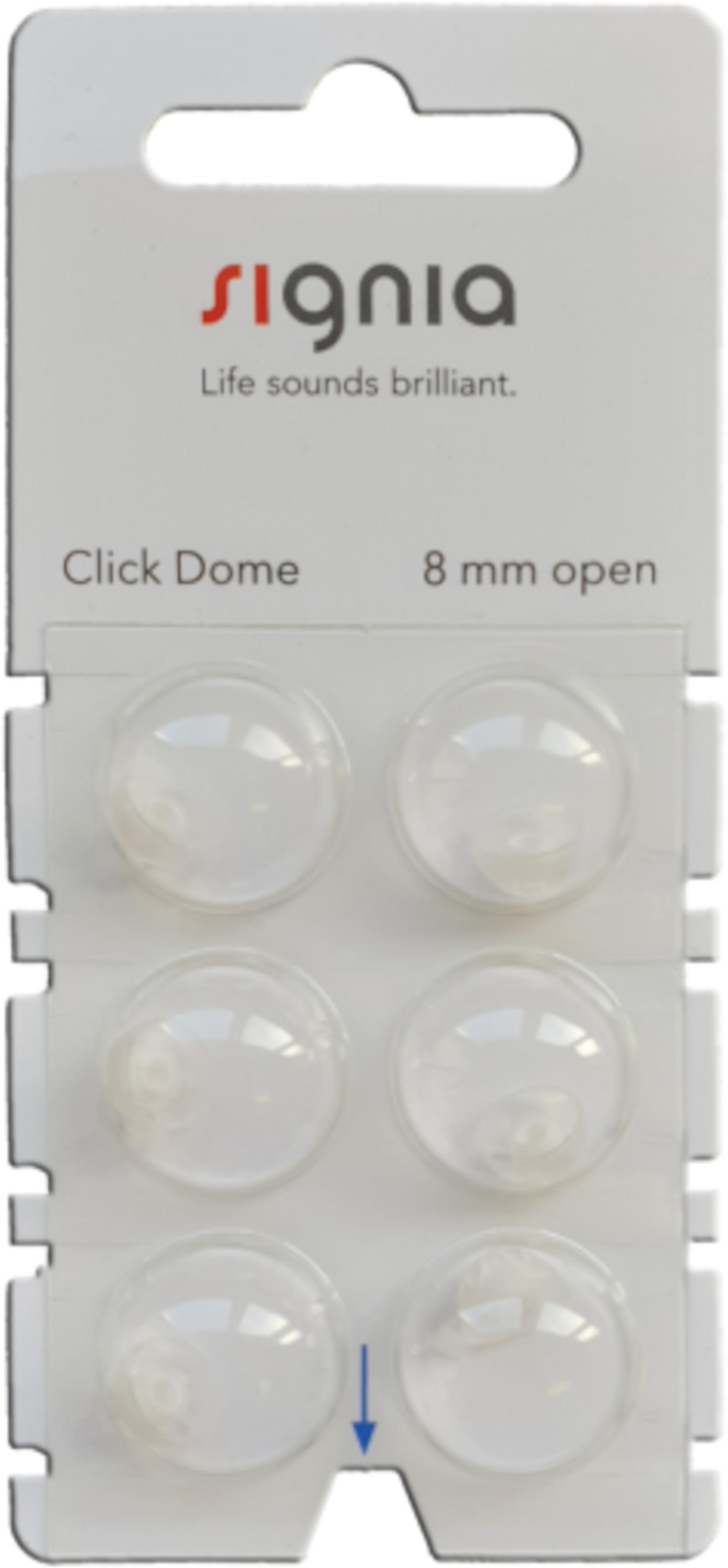 Signia Click Domes 8 mm open 6er Blister Weiß Hörgeräteschirmchen Silikon connexx 10426014 Signia Click Domes 8 mm open 6er Blister Weiß Hörgeräteschirmchen Silikon connexx 10426014