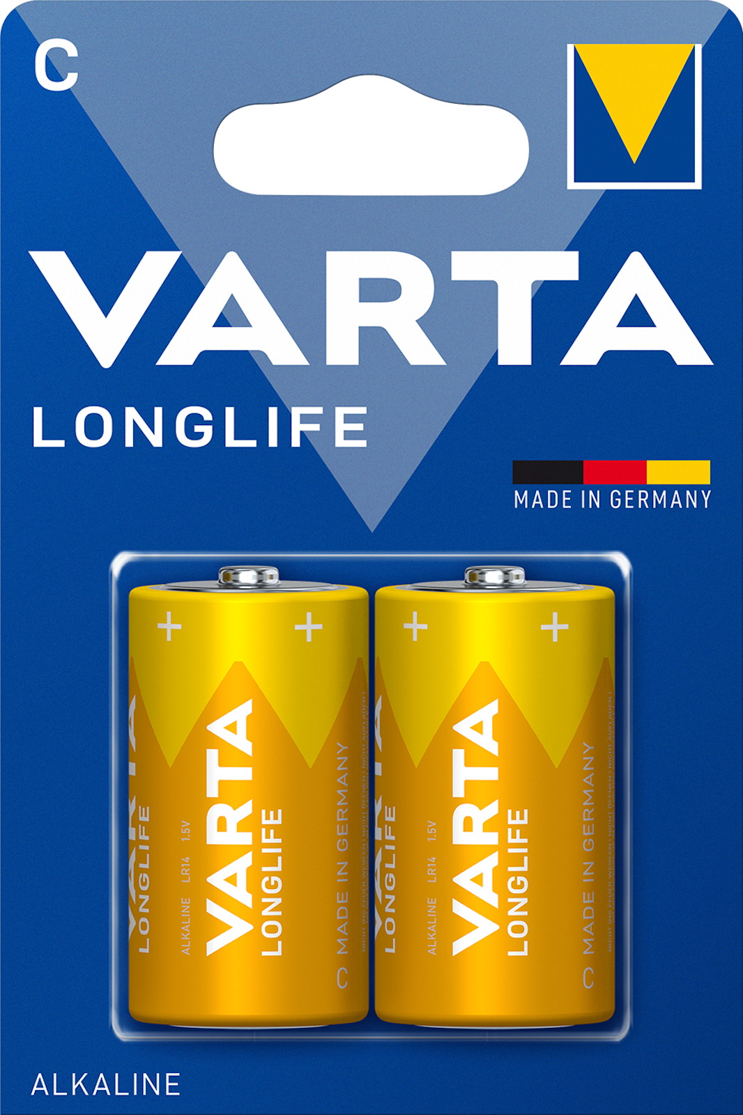 Varta 100x Longlife C LR14 Baby 1,5 V Alkaline Batterie 2er Blister MN1400 4114