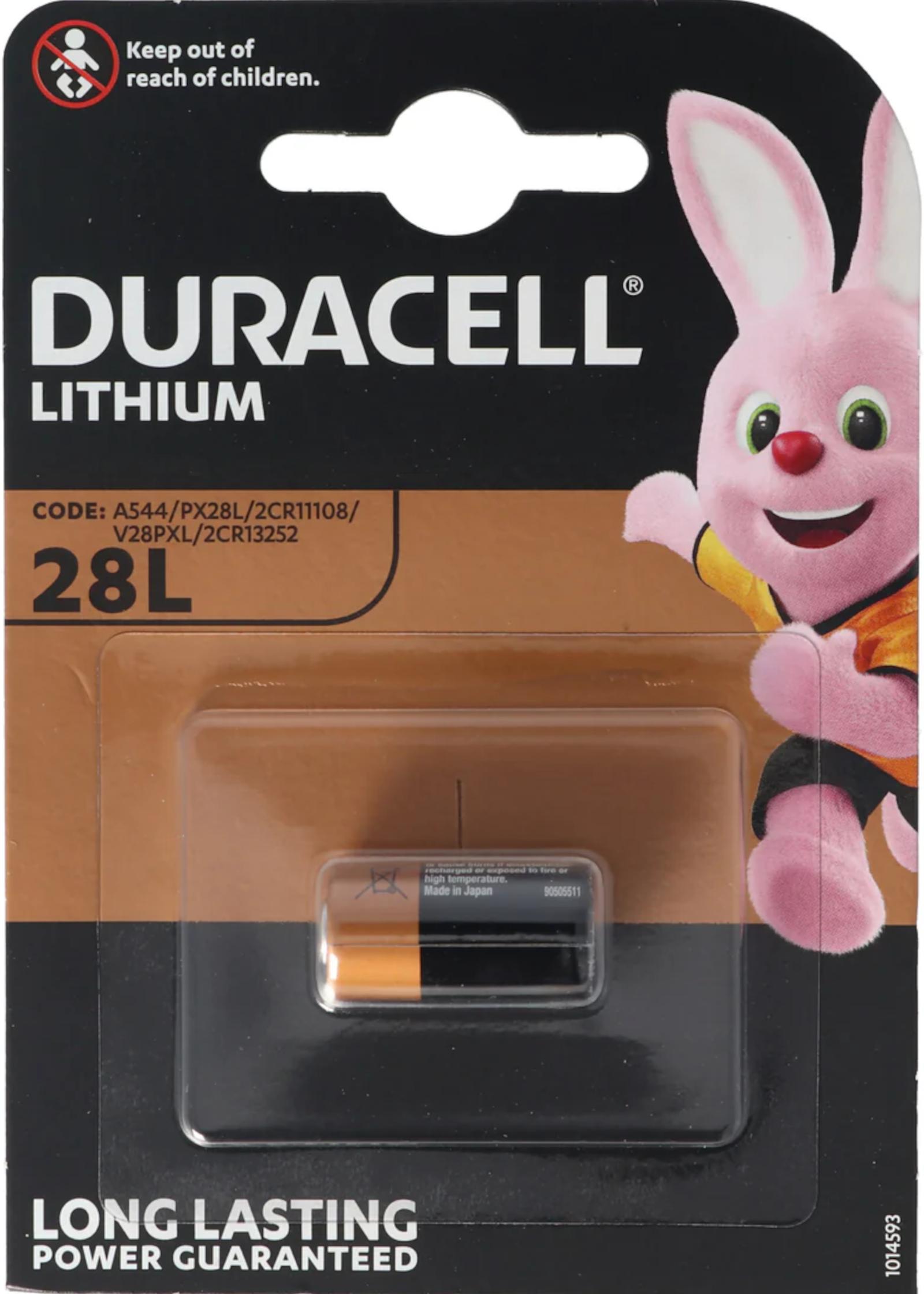 Duracell PX28L Lithium 6V 1er Blister 150mAh 2CR11108 2CR13252 L544 Photobatterie 28L