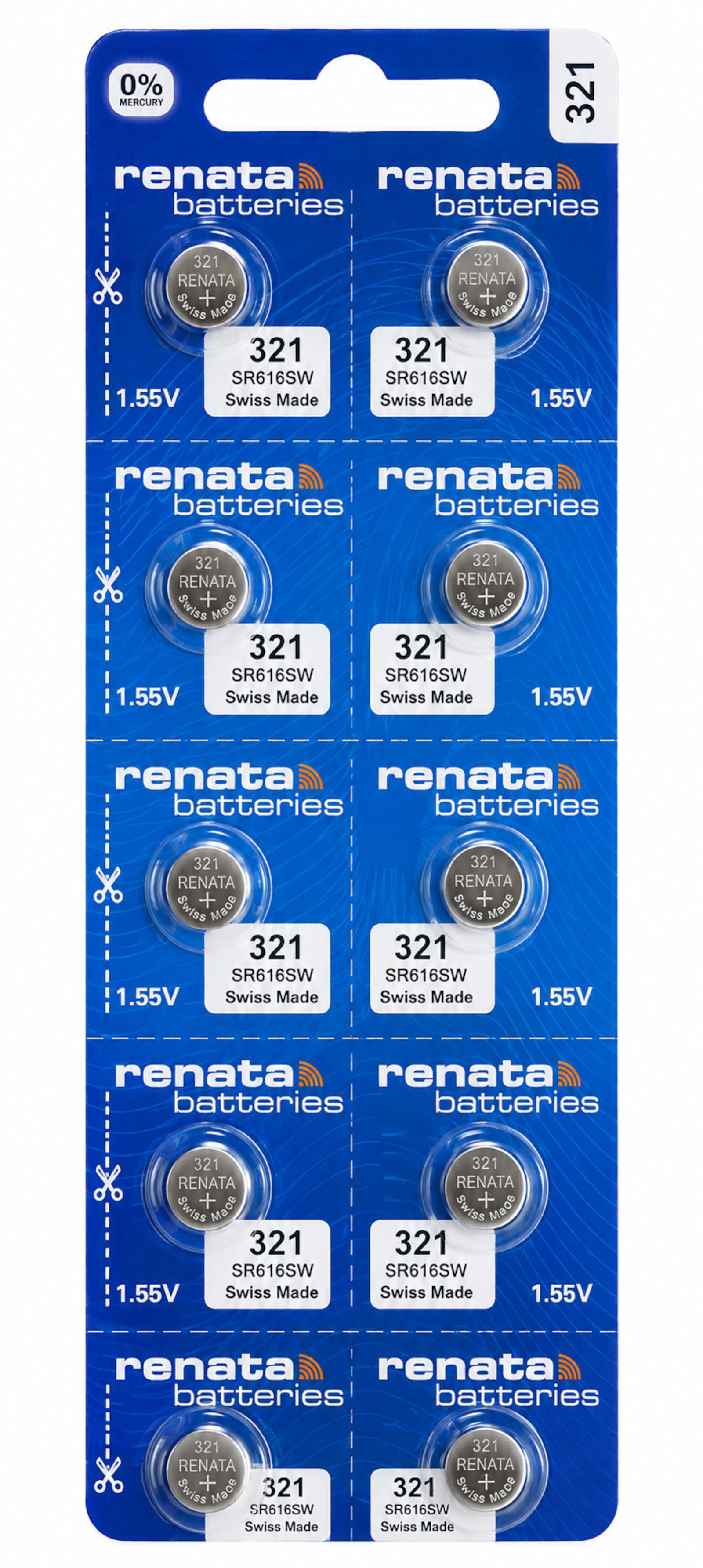 Renata 321 / SR616SW 10er Blister 321