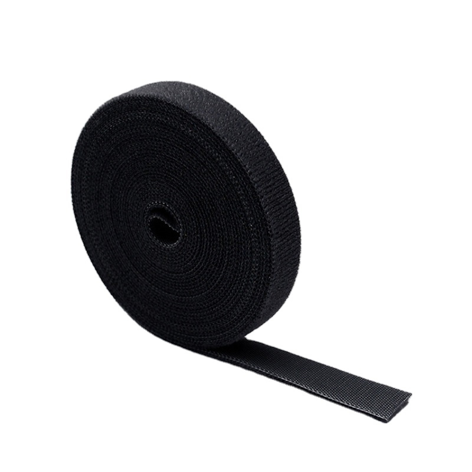 EWANTO Klettband Kabelbinder 10 mm x 10 m Länge Kabelband wiederverwendbar Farbe Schwarz KB-12