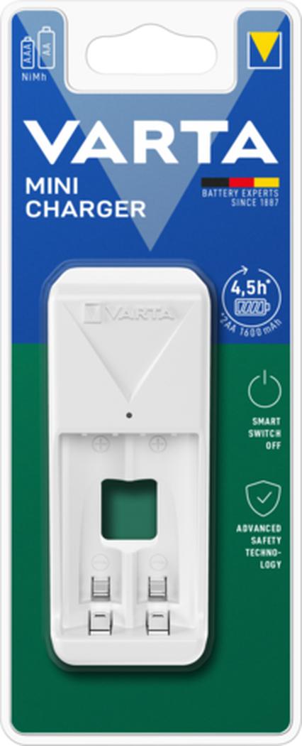 Varta Mini Charger Blister 2 Zellen AAA 2 Zellen AA Nickel-Metall-Hydrid (NiMH) 4,5 h Ladezeit 57656