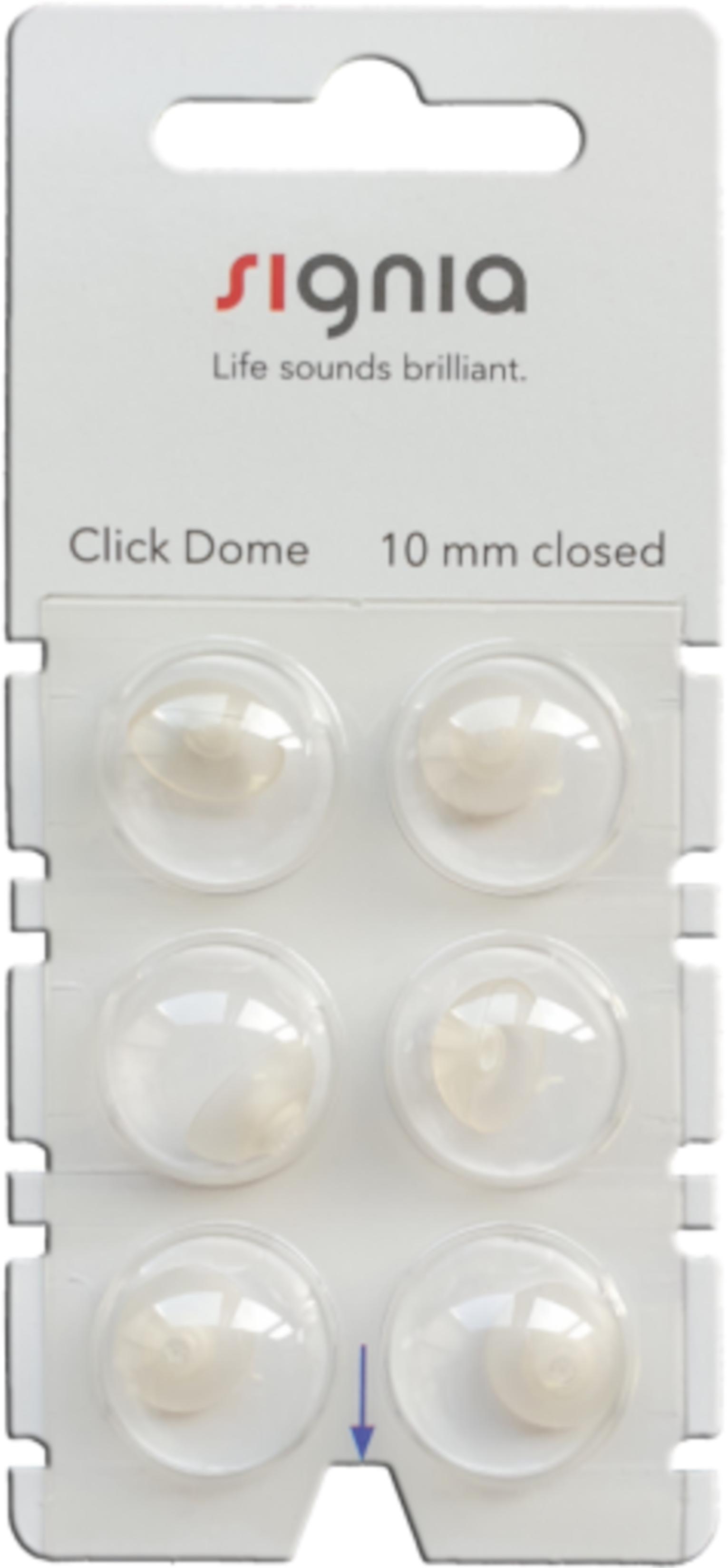 Signia Click 10 mm closed Domes 6er Blister Weiß Hörgeräteschirmchen Silikon connexx 10426013 Signia Click 10 mm closed Domes 6er Blister Weiß Hörgeräteschirmchen Silikon connexx 10426013