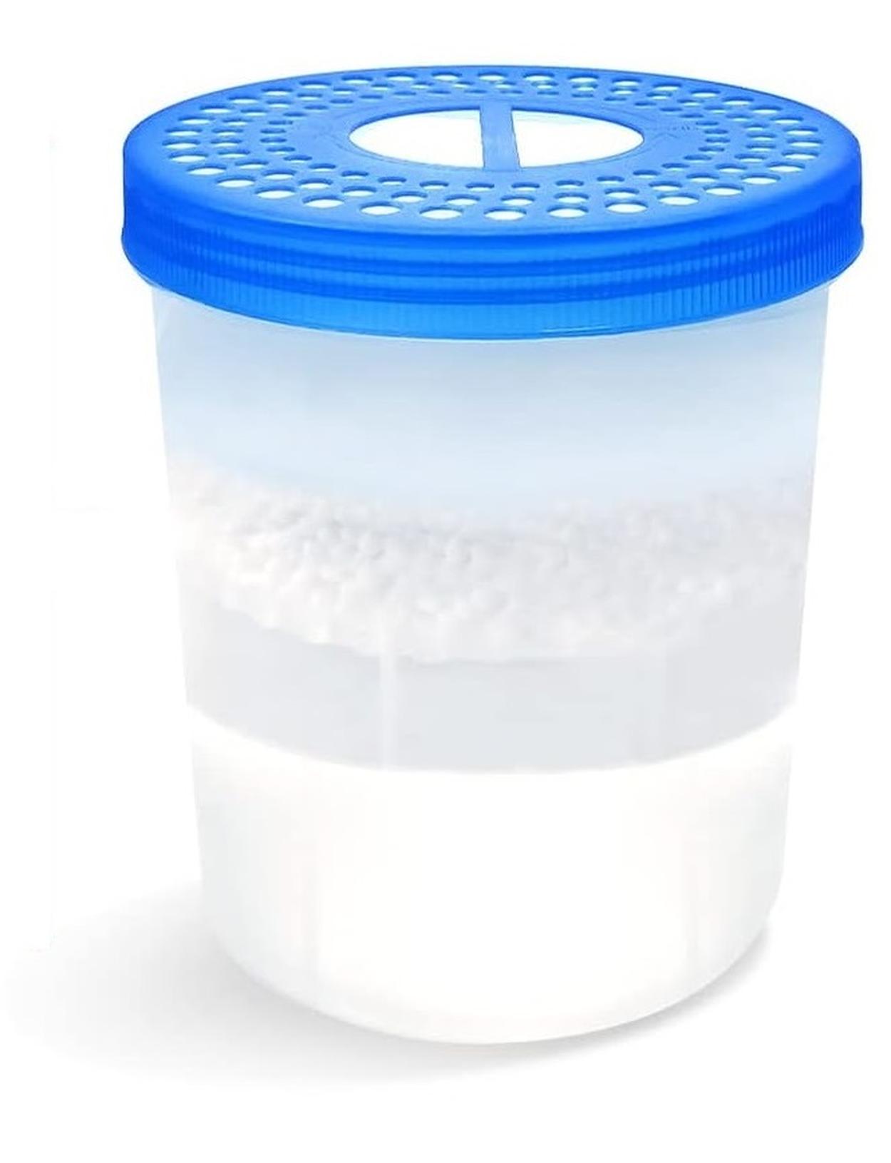 EWANTO 800ml Set 1x Raumentfeuchter Box plus 1x Ersatzeinheit Luftentfeuchter Eimer Feuchtigkeit Bad Schrank Küche Arbeitszimmer Feuchtigkeitsabsorber Kalziumchlorid Premium Qualität Parfümfrei Entfeuchtung Trocken TAIR-001
