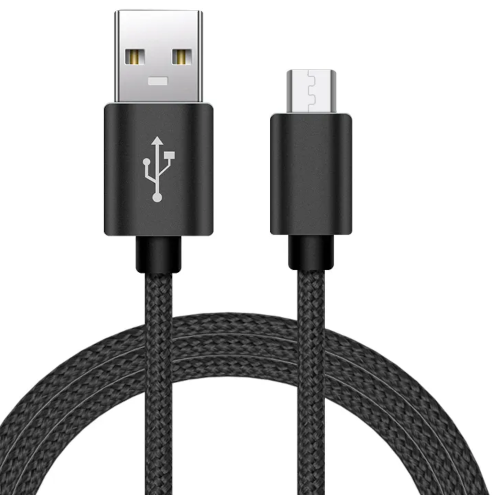 EWANTO 1m USB-A (m) auf micro USB (m) Kabel, Schwarz Ladekabel 3A, für Android Smartphones für Tablets Kamera und Computer MULS-01