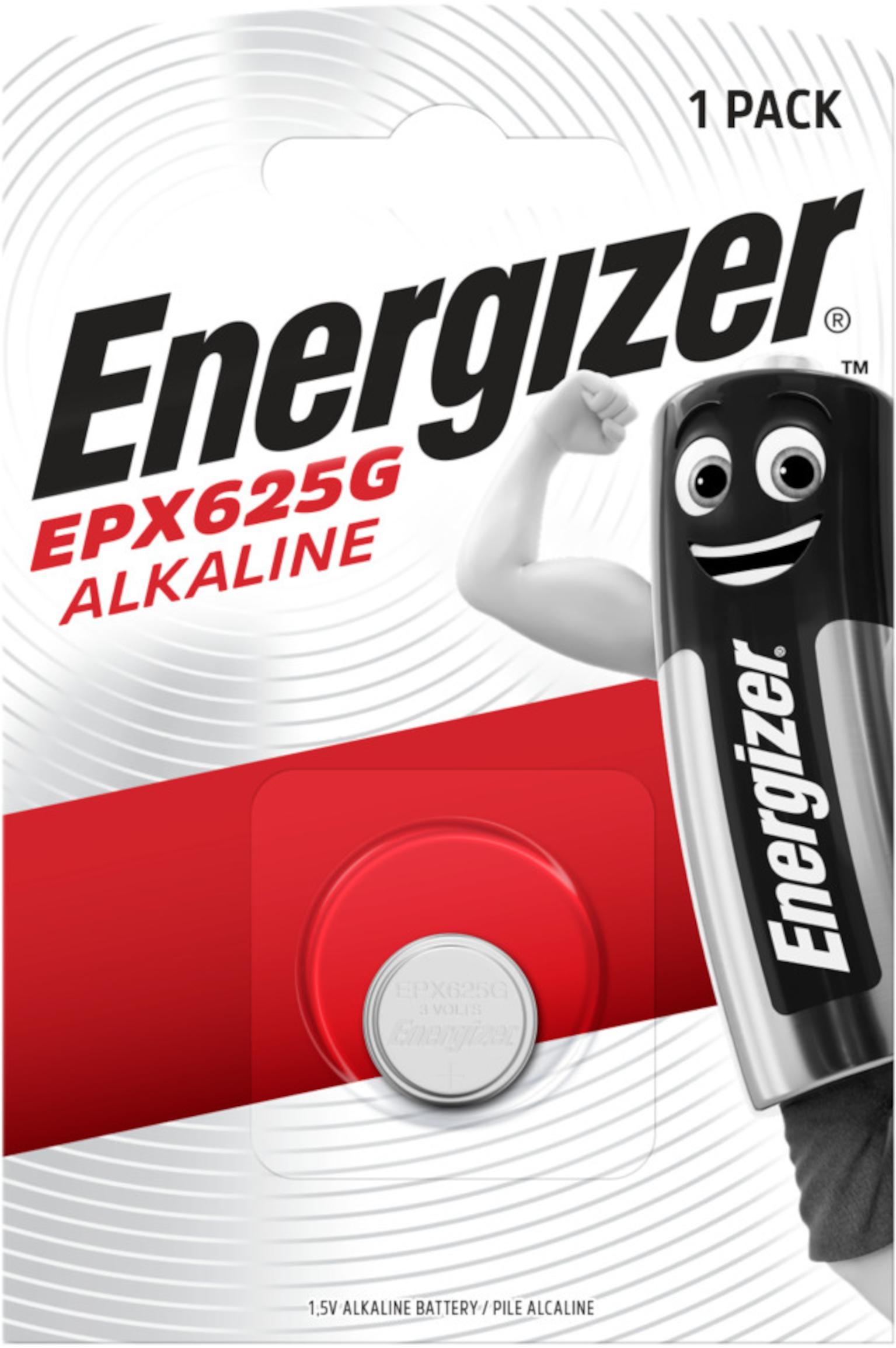 Energizer 1er Blister Alkaline Batterie EPX625G Knopfzelle 1,5V für Taschenrechner Fernbedienungen Blutdruckmessgeräte Schlüssel EPX625G