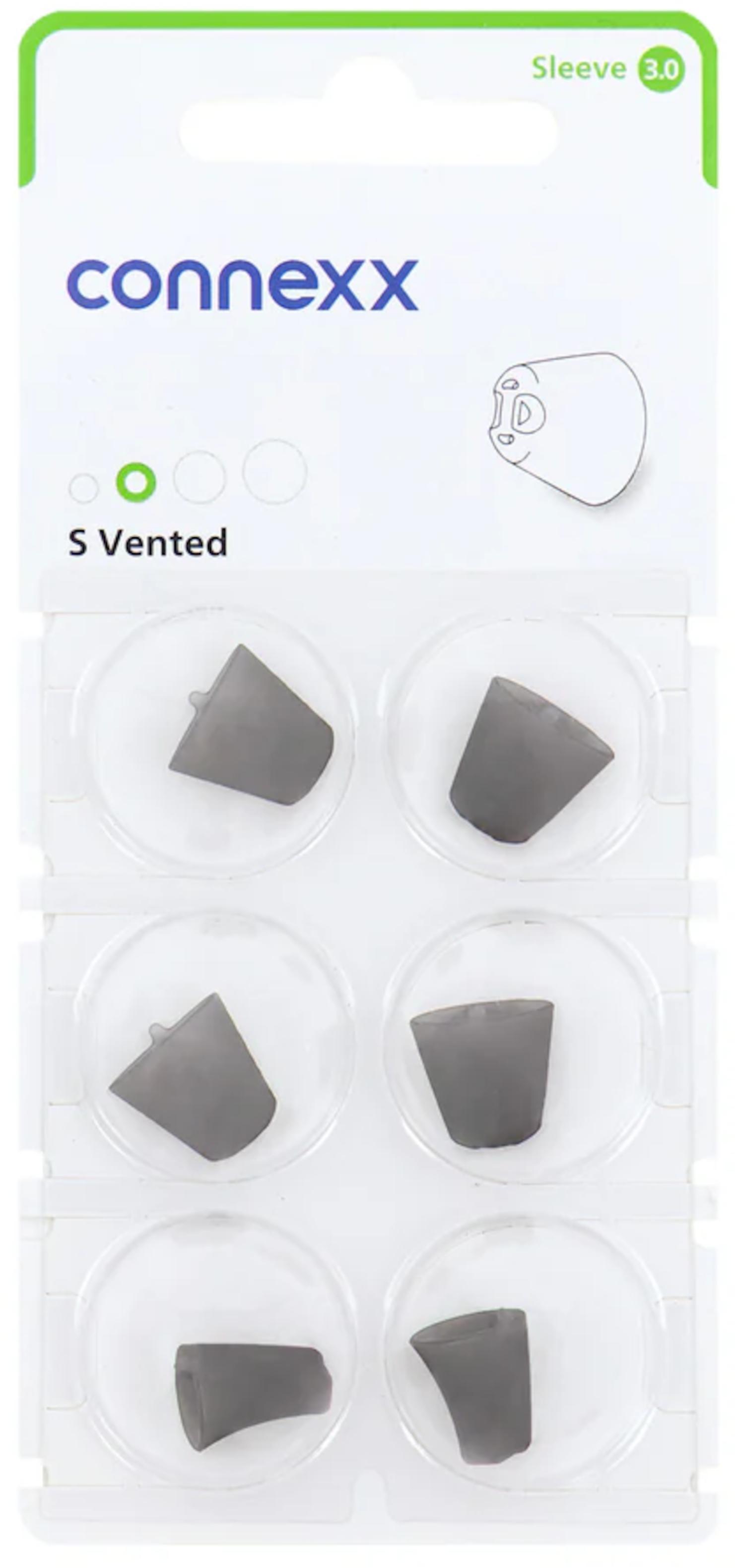 connexx Sleeve 3.0 Vented S Domes 6er Blister Grün Hörgeräteschirmchen Silikon 10992864