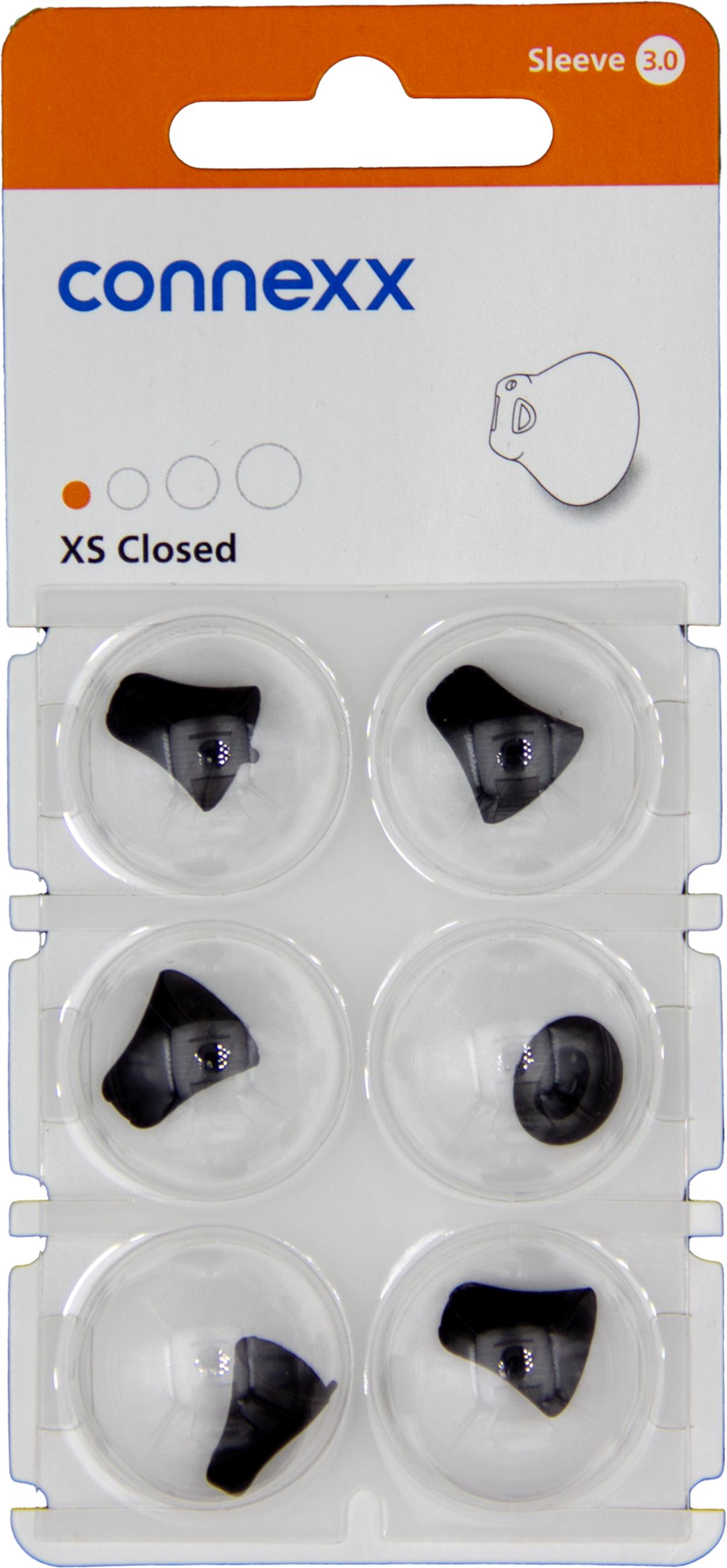 connexx Sleeve 3.0 Closed XS Domes 6er Blister Orange Hörgeräteschirmchen Silikon 10992867