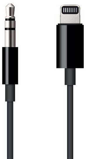 EWANTO 1m Stecker Kabel für iOS für Apple für iPhone von 5 bis 13 auch für X Xr Xs Max für iPad für ipod (m) auf 3,5mm Klinke AUX (m) schwarz Audio Adapterkabel LACS-01