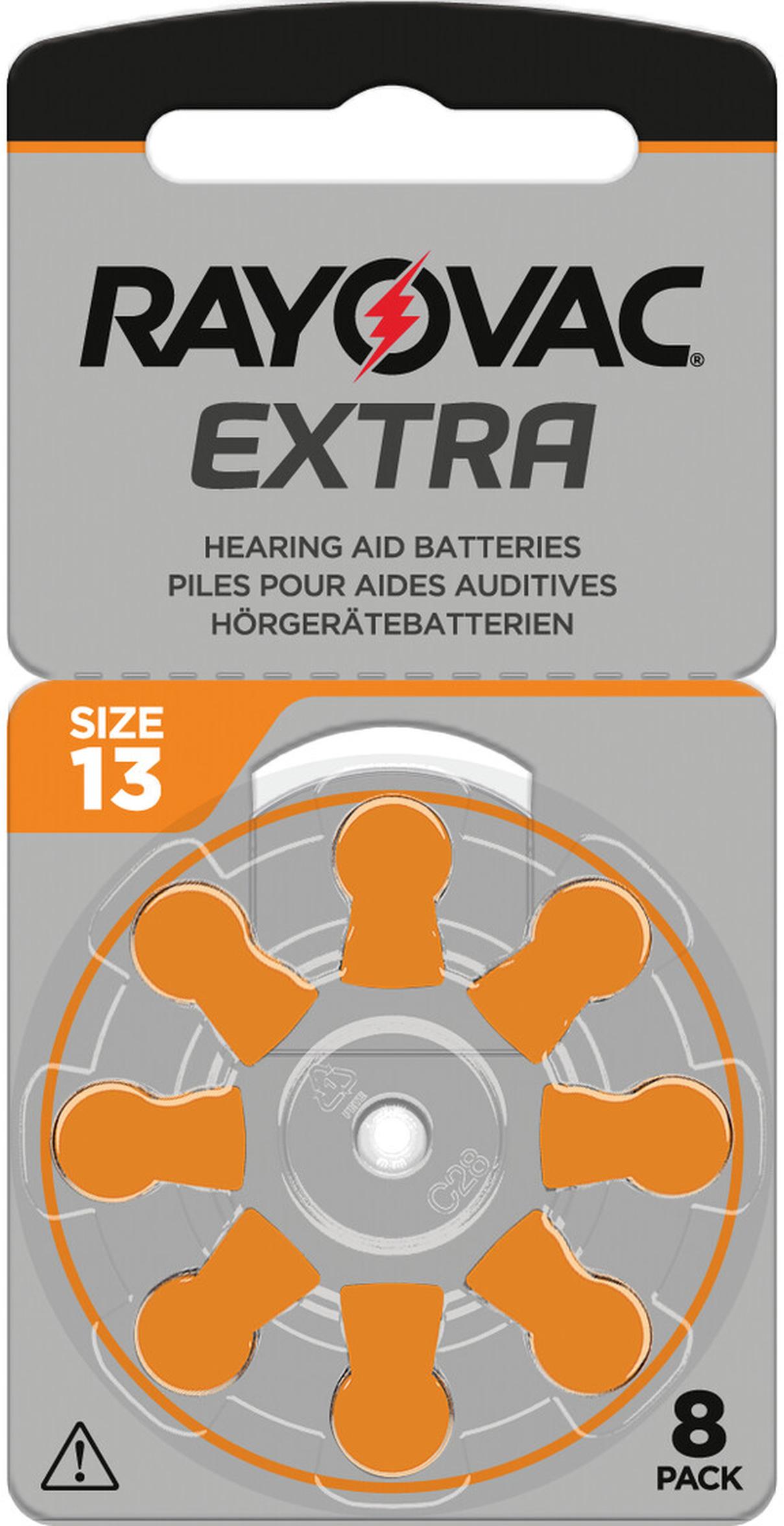 Rayovac Extra Advanced Gr. 13 Hörgerätebatterien  8er Blister PR48 Orange 24606 13AUX-8XEMF Rayovac Extra Advanced Gr. 13 Hörgerätebatterien  8er Blister PR48 Orange 24606 13AUX-8XEMF