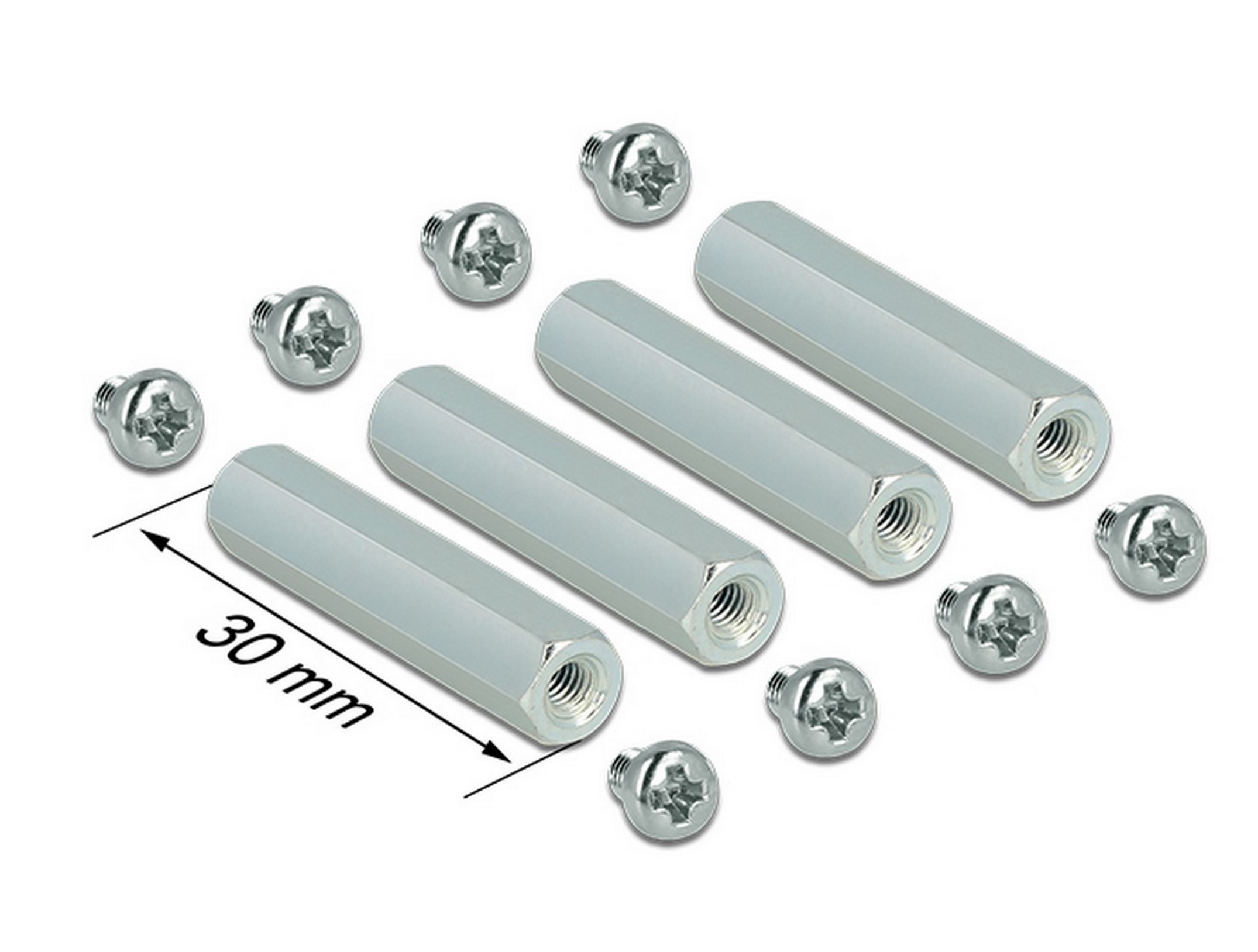 EWANTO_de__L1413__Delock_18220_1244S7MrKZpJvHYZe Delock Befestigungsset M2.5 Abstandhalter 6-Kant Innen/Innen 30 mm für Raspberry Pi 18220