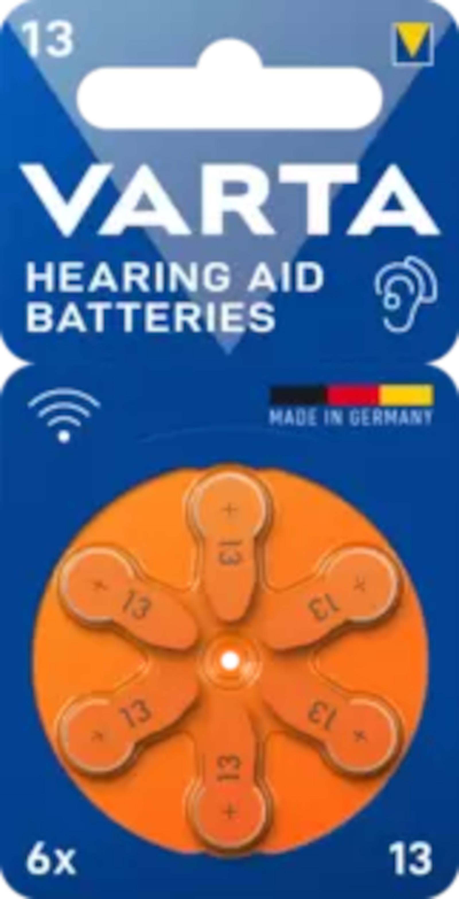 EWANTO_de__L21531__Varta_24606_11432 Varta Hörgerätebatterien Gr. 13 Orange 6er Blister Hearing AID PR48 Zink/Luft 1,45V 24606