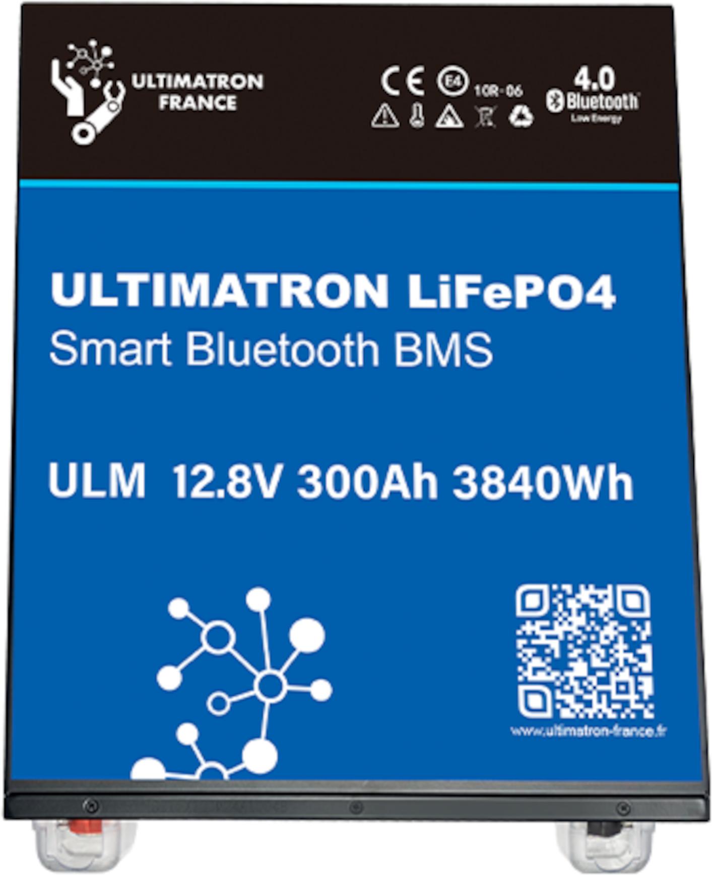 Ultimatron LifePo4 Lithiumbatterie 12,8 V 300Ah ULM-12-300 mit Bluetooth und Smart BMS integriert Metallgehäuse gem. § 12 Abs. 3 UStG ULM-12-300 Ultimatron LifePo4 Lithiumbatterie 12,8 V 300Ah ULM-12-300 mit Bluetooth und Smart BMS integriert Metallgehäuse gem. § 12 Abs. 3 UStG ULM-12-300