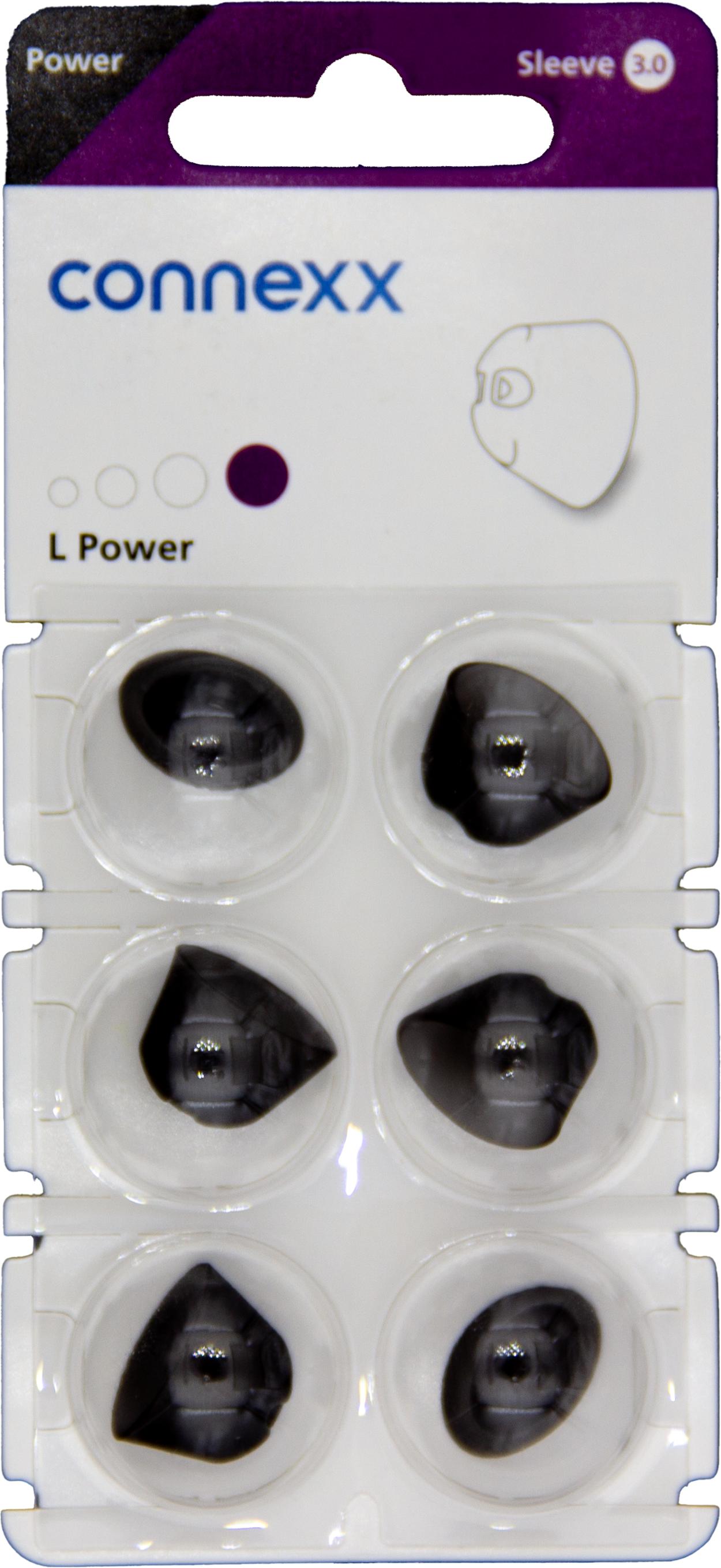 connexx Sleeve 3.0 Power L Domes 6er Blister Lila Hörgeräteschirmchen Silikon 10997195