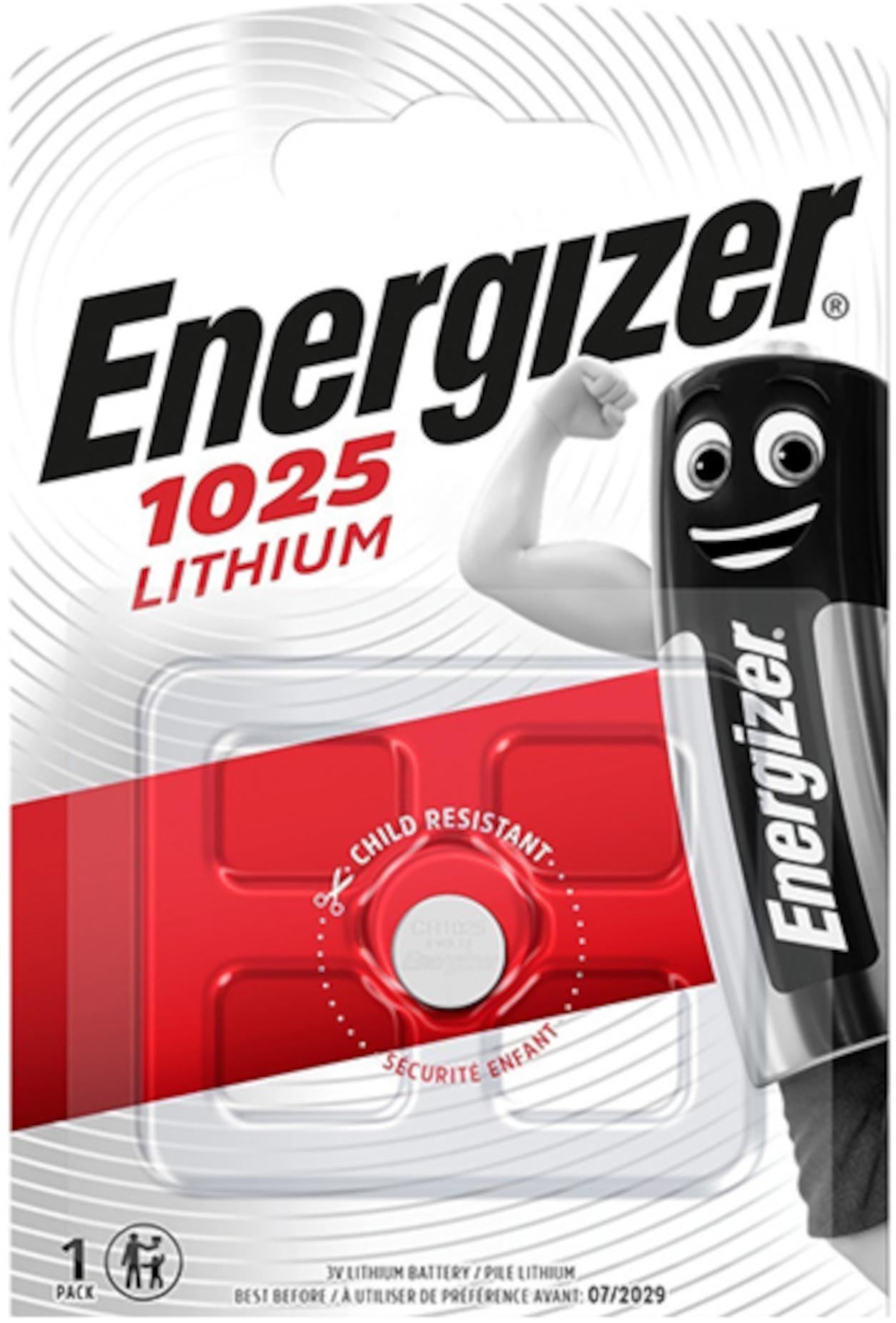 Energizer Knopfzellen CR1025 3V Lithium in 1er-Blister E300843703