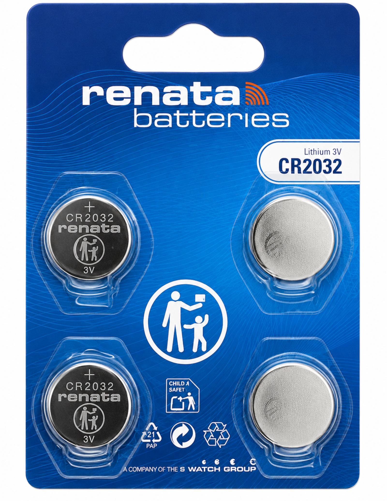 Renata CR2032 3V Lithium Batterie Knopfzelle 4er Blister CR2032