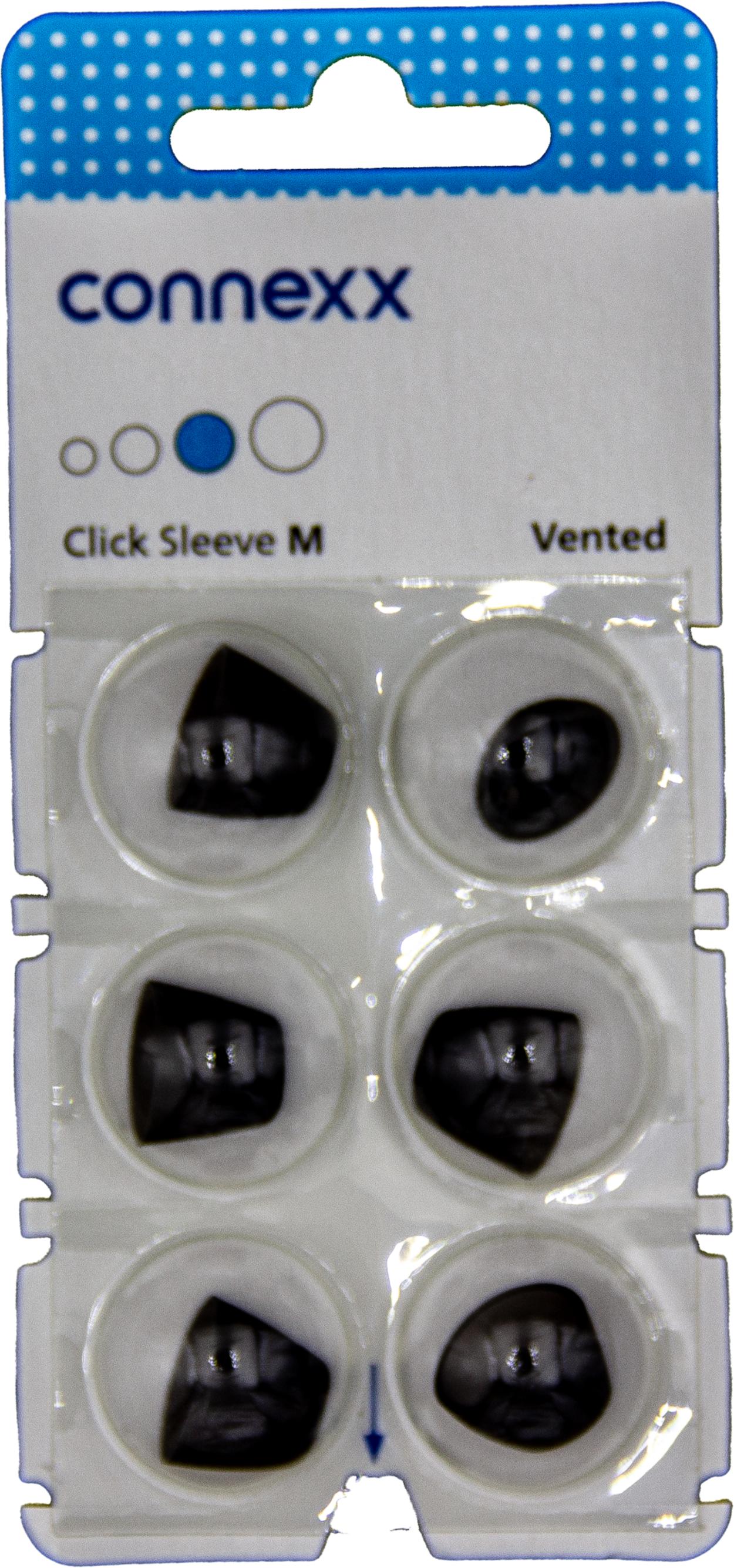 connexx Click Sleeve Vented M Domes 6er Blister Blau Hörgeräteschirmchen Silikon 10951148