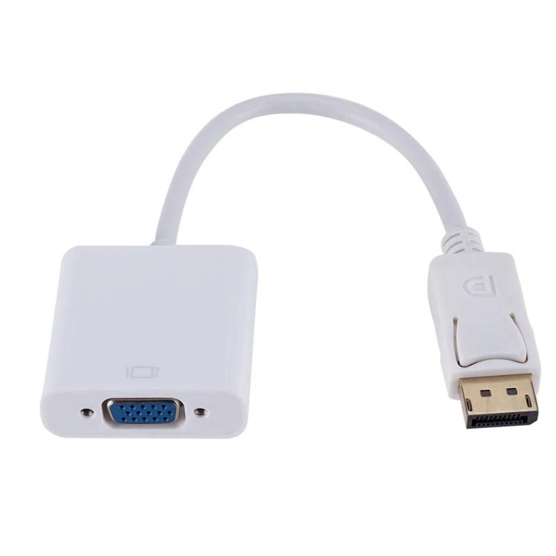 EWANTO VGA (w) auf DisplayPort (m) 250mm weiß Adapterkabel, Monitoradapter, digital/analog DVCW-01