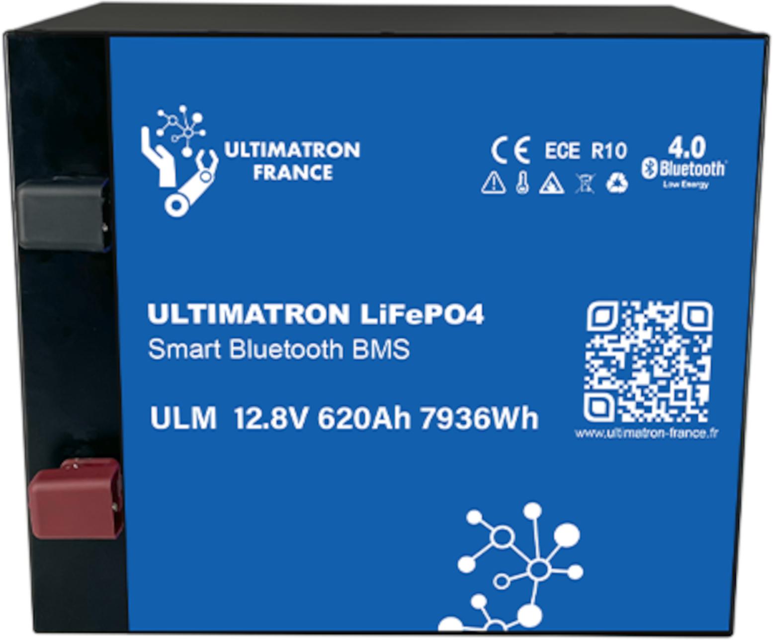 Ultimatron LiFePO4 Lithium Battery 12.8V 620Ah mit  Bluetooth und Smart BMS Integrated gem. § 12 Abs. 3 UStG ULM-12-620
