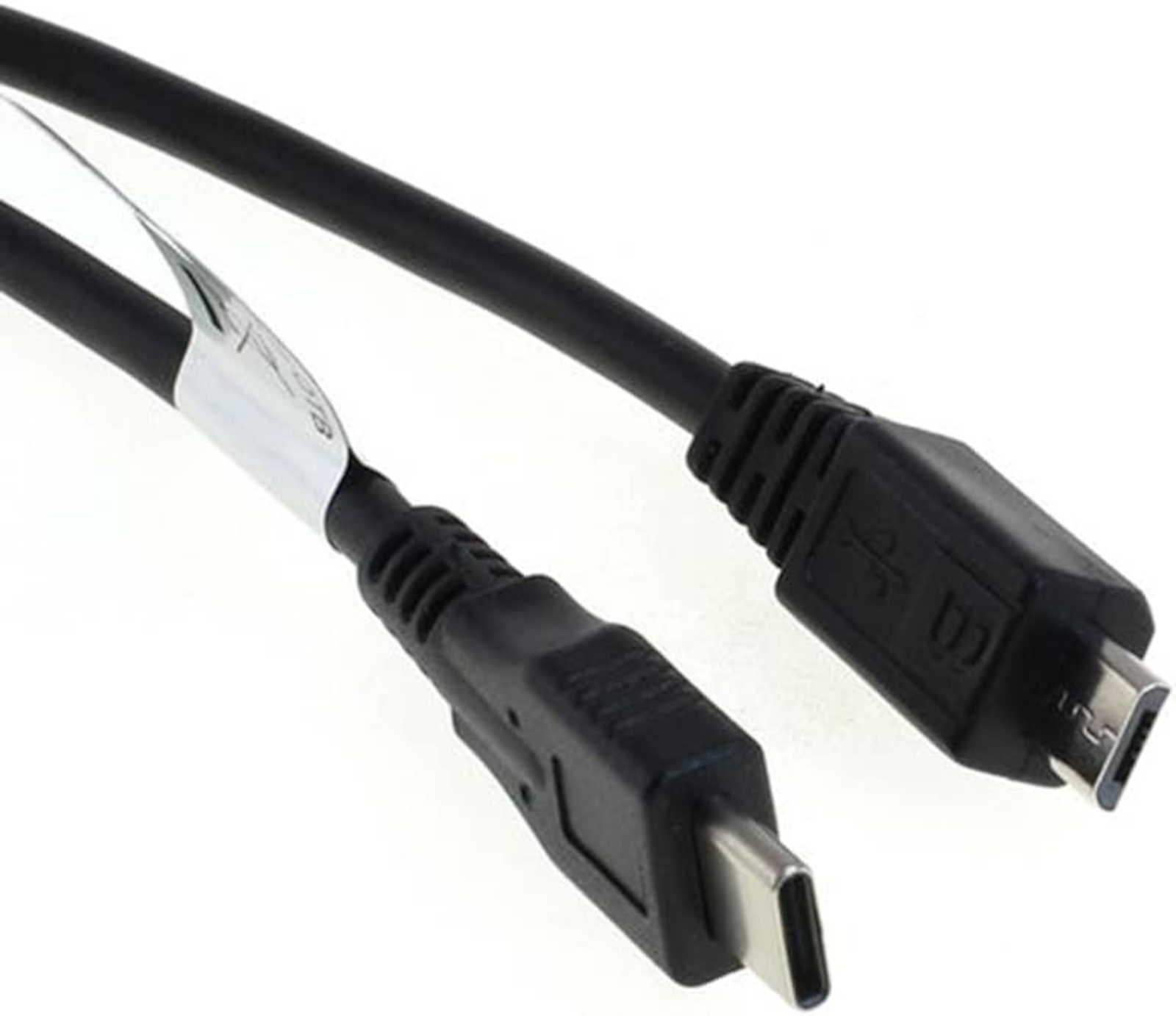 EWANTO 1m USB-C (m) auf micro USB (m) Kabel Adapterkabel Ladekabel für iOS für Apple für iPhone 5 bis 13 X Xr Xs Max für Ipad Schwarz UCMUC-01