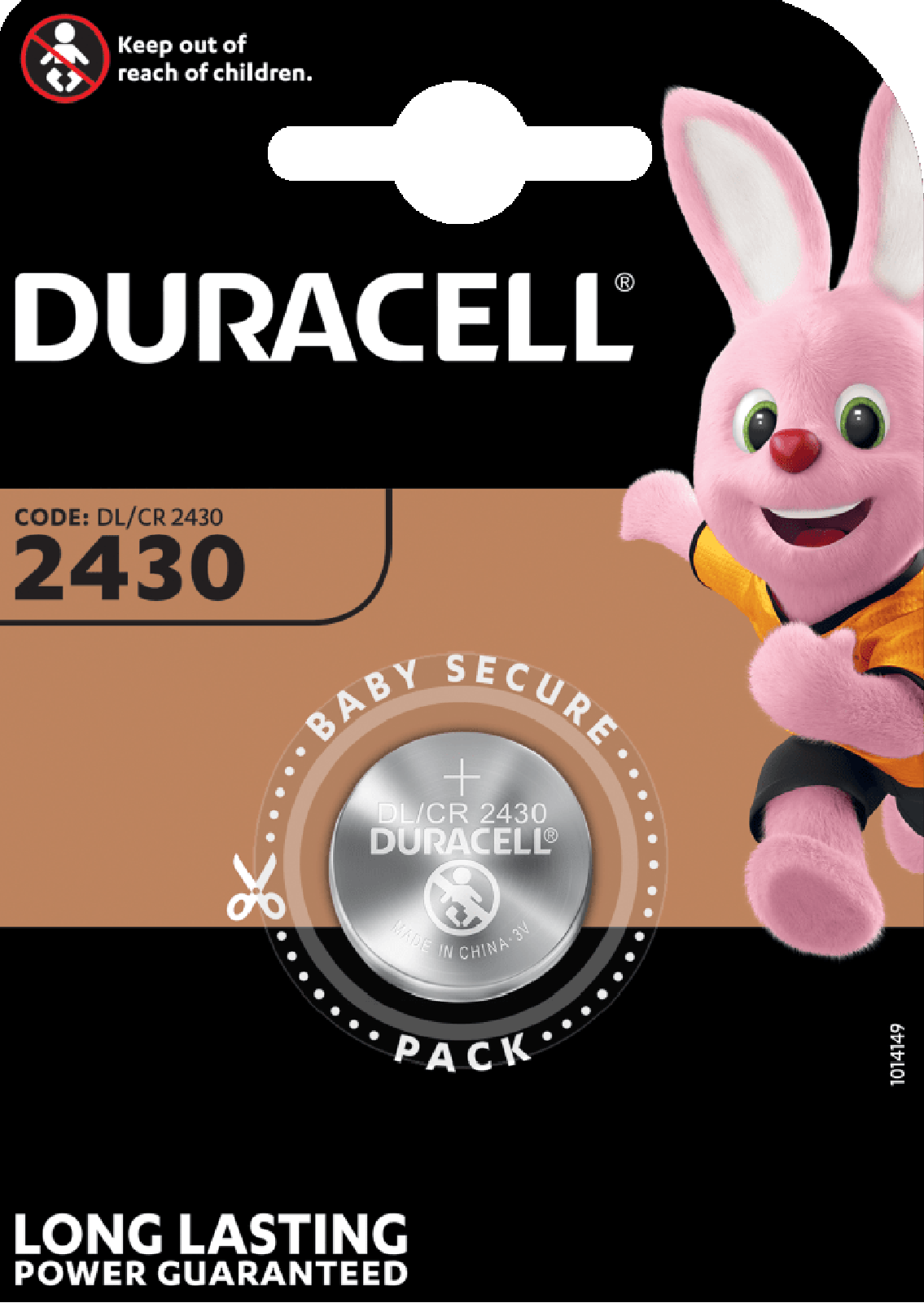 Duracell 1er Blister CR2430 Spezielle Lithium Knopfzelle 3V Specialty DL2430 2430