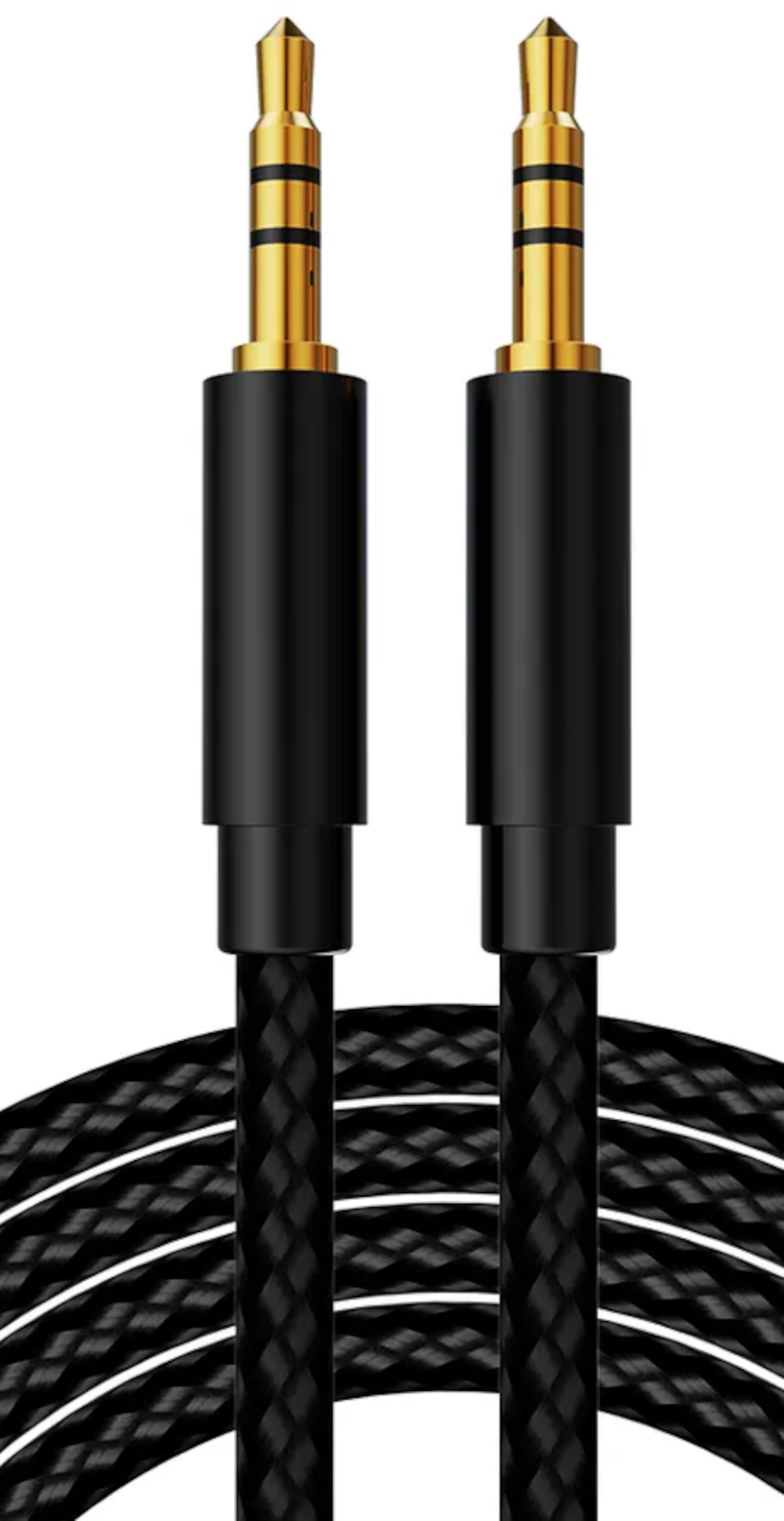 EWANTO 1m Klinke Stecker 3,5mm AUX (m) auf Klinke Stecker 3,5mm AUX (m) Schwarz Audio Musik Kopfhörer Earphone für Earpad Headphone Kabel vergoldet KSAKS-01
