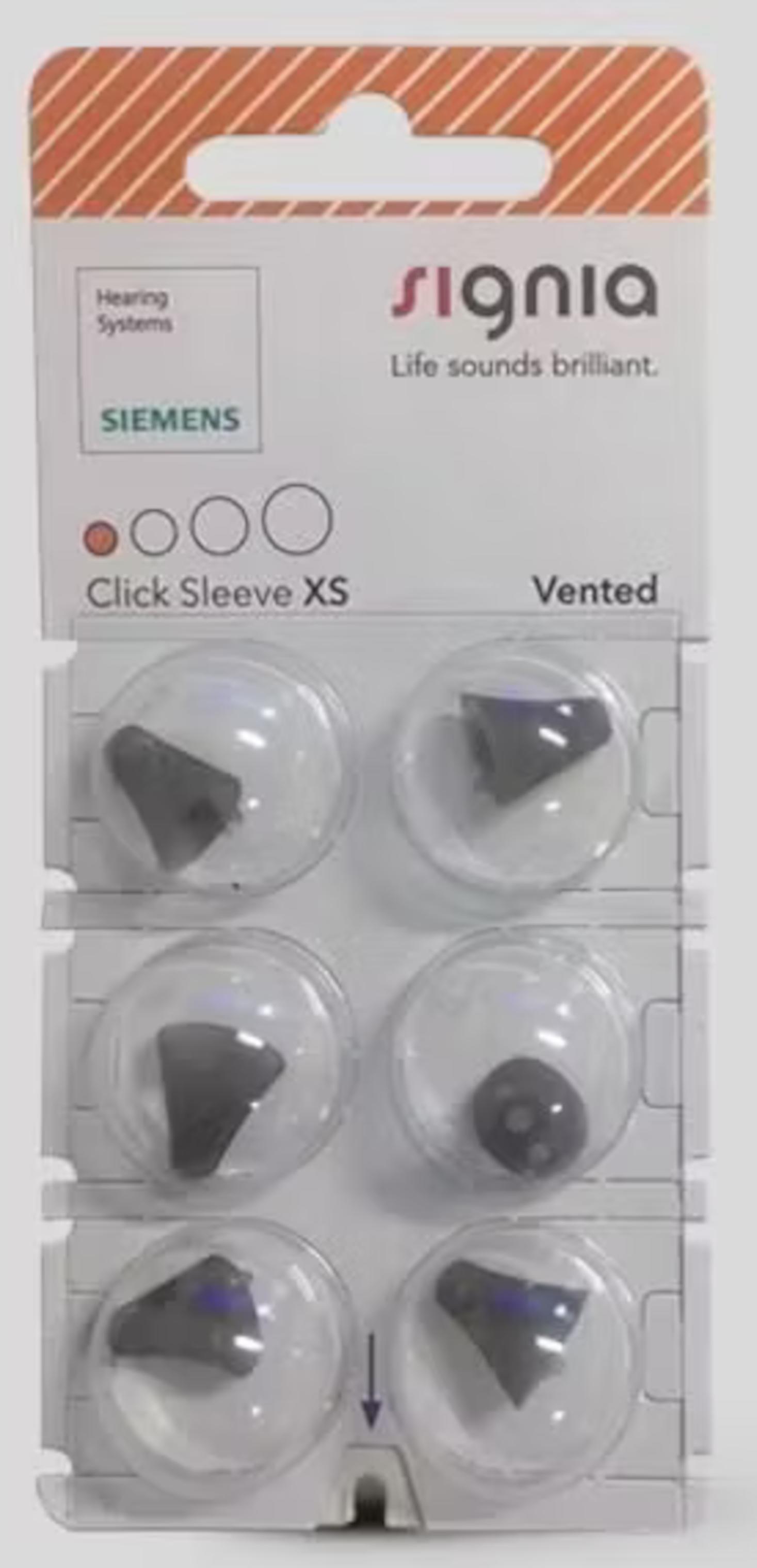Signia Sleeve 3.0 Vented XS Domes 6er Blister Orange Hörgeräteschirmchen Silikon 10992855