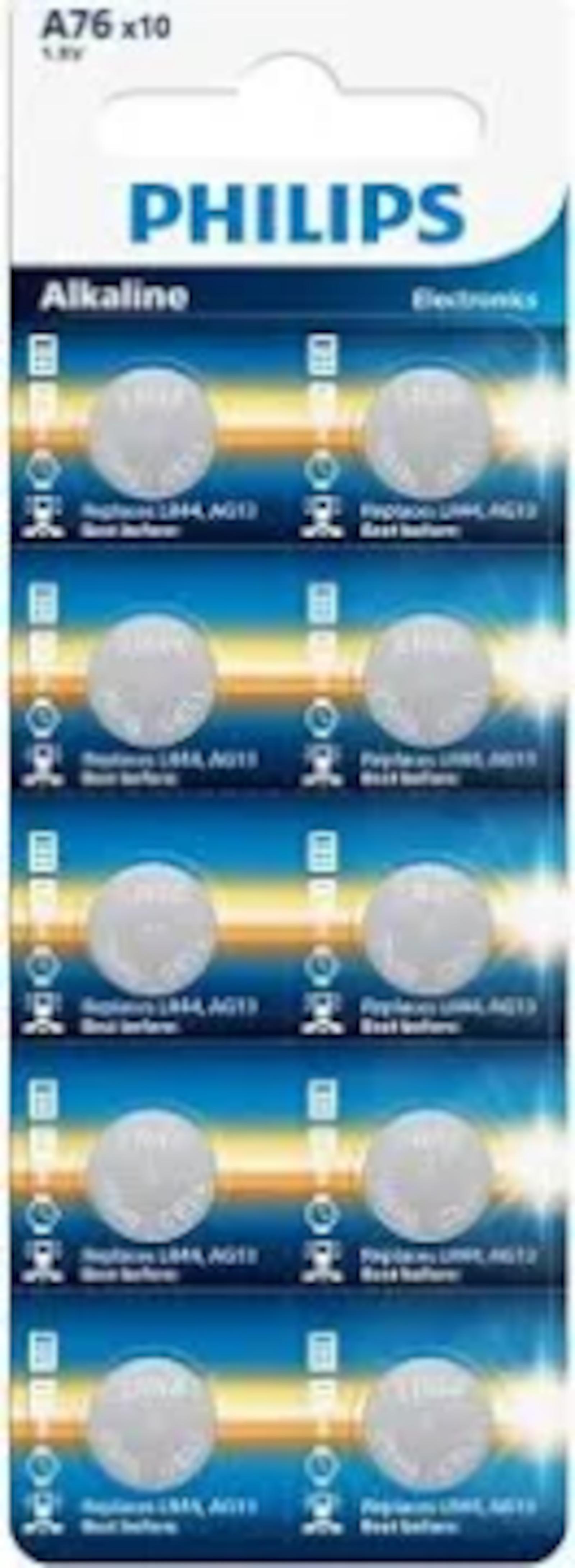 Philips A76 / LR44 / AG13 10er blister A76P10B/10