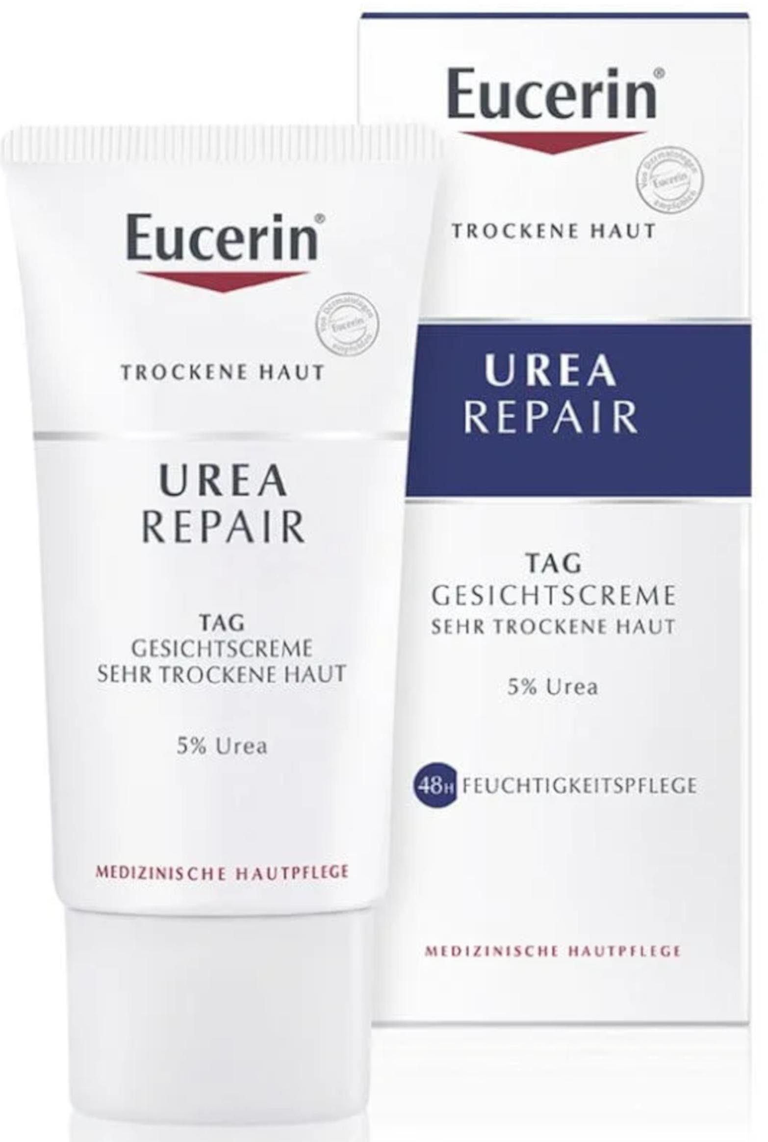 Beiersdorf Eucerin UREA REPAIR 50ml Tag Gesichtscreme 48h für sehr Trockene Haut 5% 63326