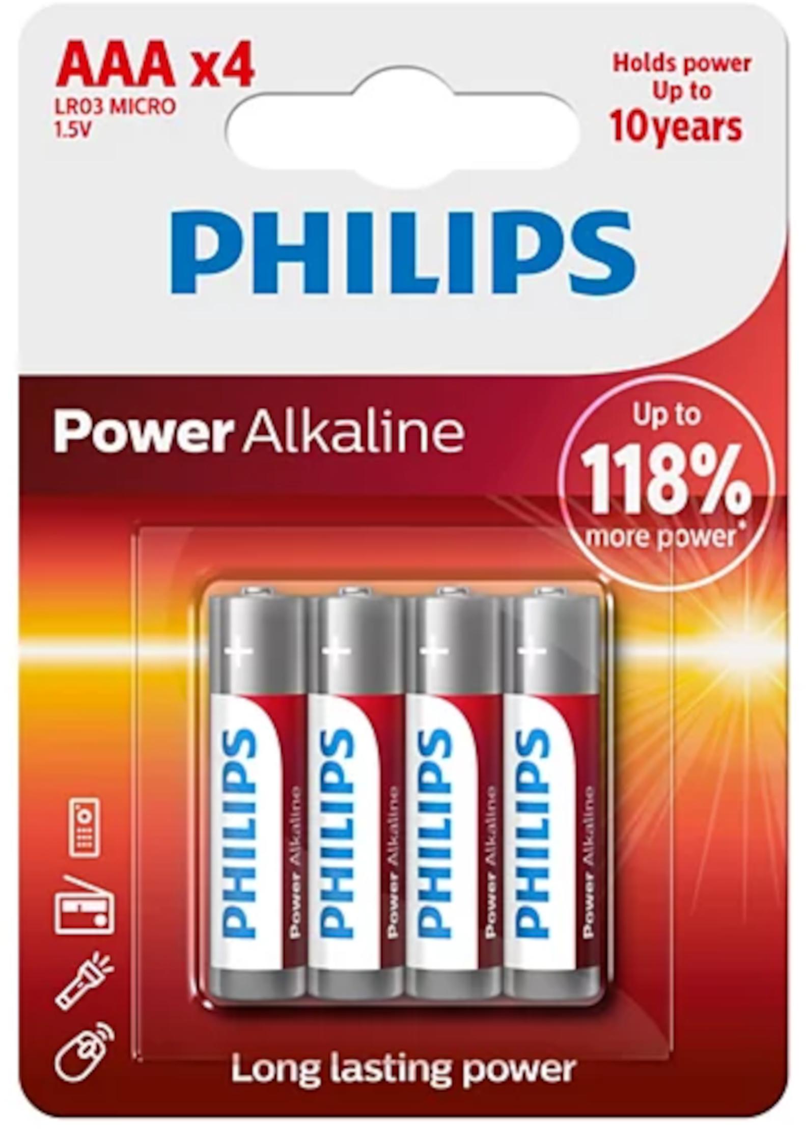 Philips Ultra Alkaline AAA/LR03 4er blister LR03P4B/10