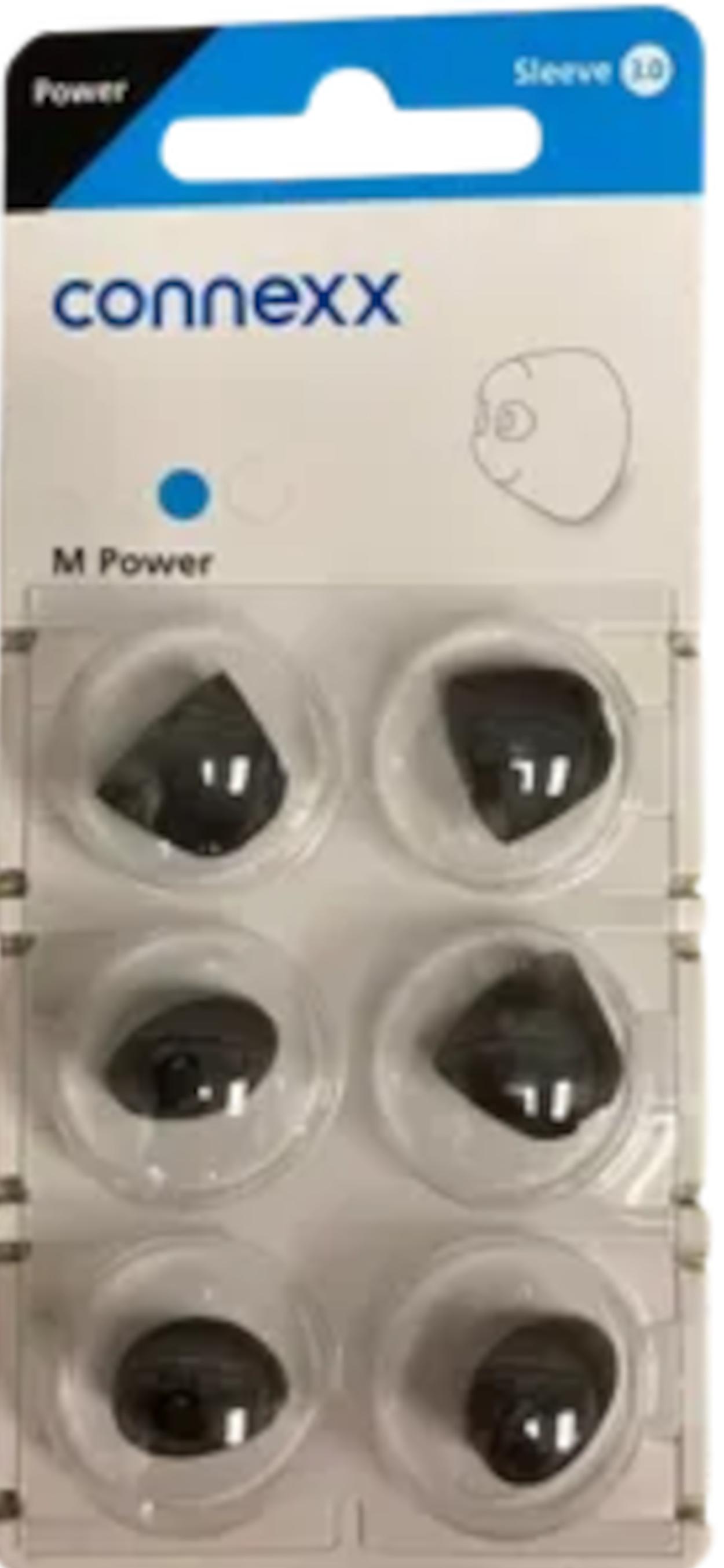 connexx Sleeve 3.0 Power M Domes 6er Blister Blau Hörgeräteschirmchen Silikon 10997194