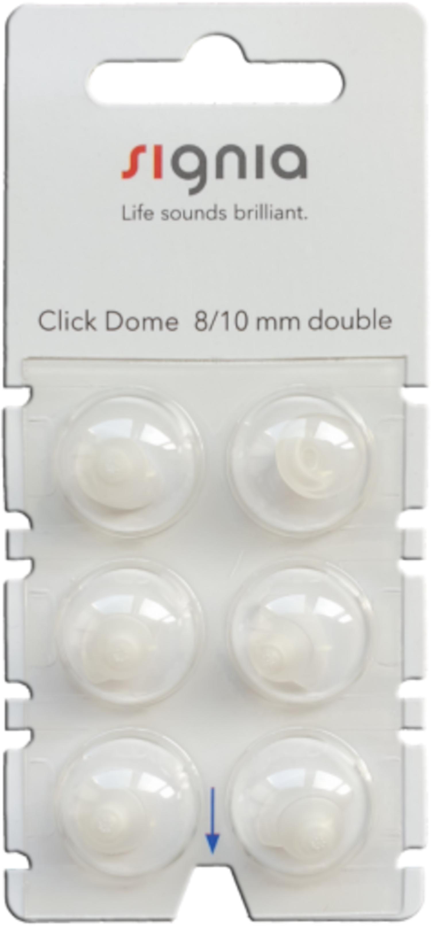 Signia Click 8/10 mm double Domes 6er Blister Weiß  Hörgeräteschirmchen Silikon connexx 10426018 Signia Click 8/10 mm double Domes 6er Blister Weiß  Hörgeräteschirmchen Silikon connexx 10426018
