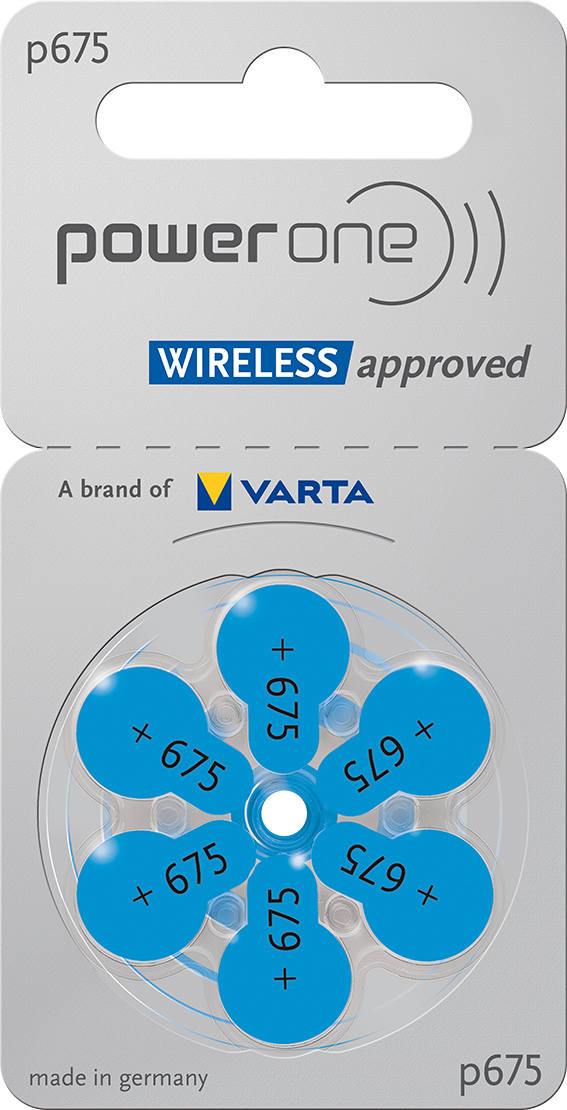 EWANTO_de__L1895__Varta_p675_5354 Varta Power One Gr. 675 Hörgerätebatterien 1,45V 6er Blister PR44 Blau 24600 p675
