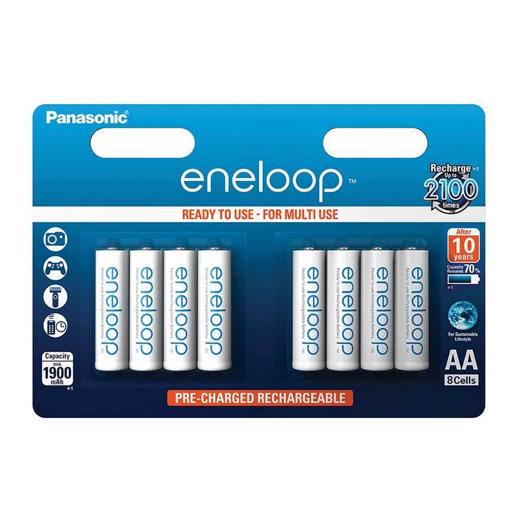 Panasonic Eneloop AA (R6) Akku 8er Blister NiMH BK-3MCCE/8BE