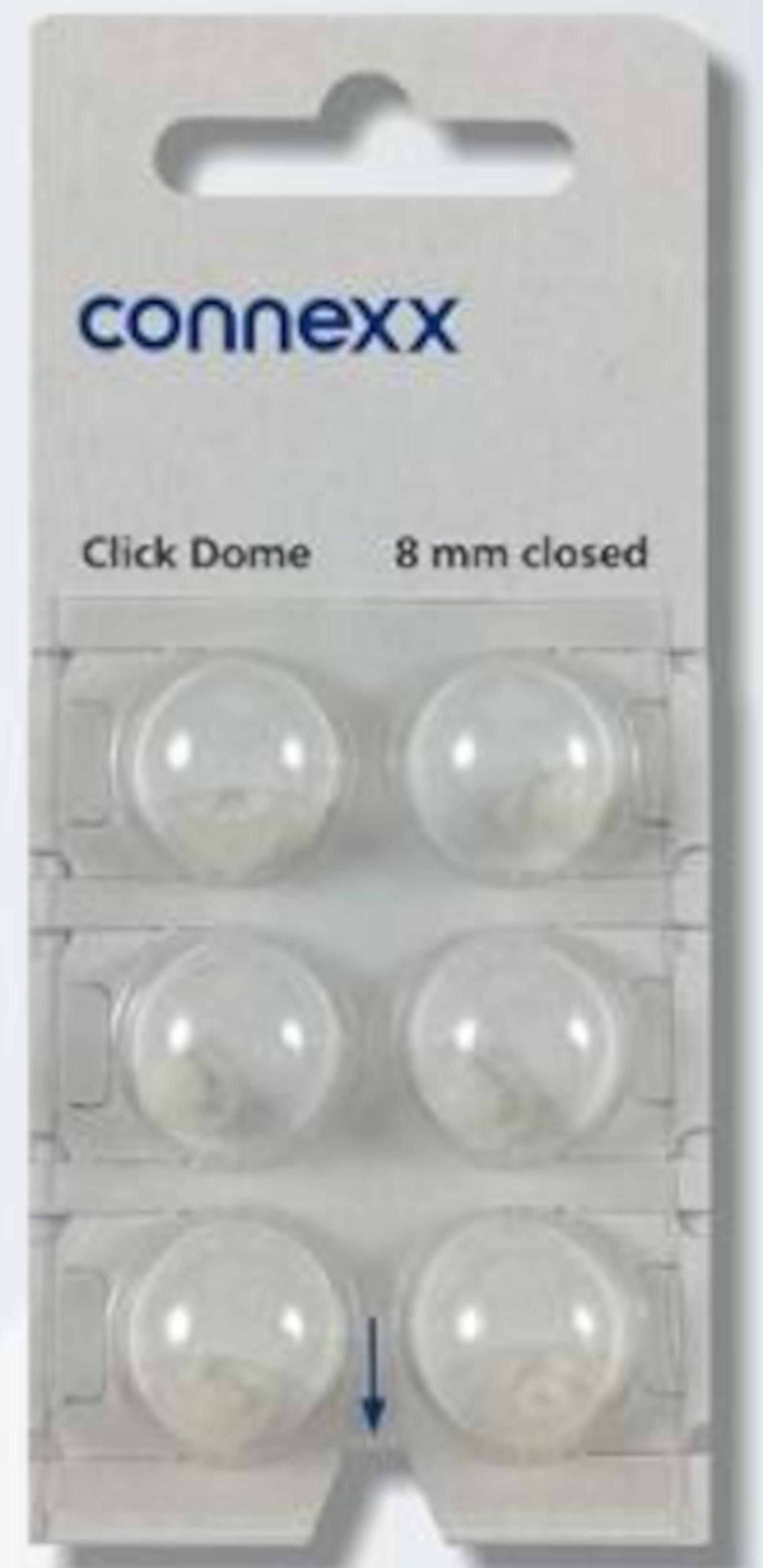 connexx Click 8 mm closed Domes 6er Blister Weiß Hörgeräteschirmchen Silikon 10426012