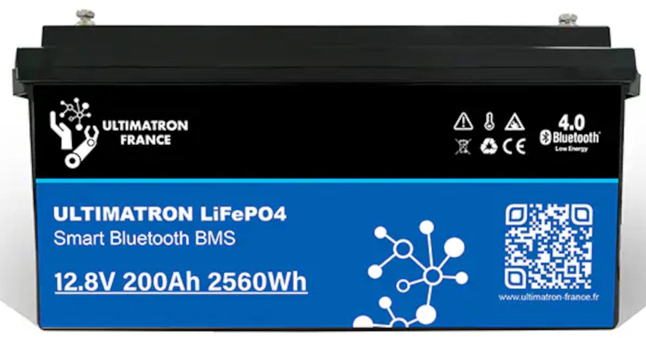 Ultimatron LifePo4 Lithiumbatterie 12,8 V 200Ah 256Wh UBL-12-200-PRO mit Bluetooth und Smart BMS integriert Plastikbehälter gem. § 12 Abs. 3 UStG UBL-12-200-PRO Ultimatron LifePo4 Lithiumbatterie 12,8 V 200Ah 256Wh UBL-12-200-PRO mit Bluetooth und Smart BMS integriert Plastikbehälter gem. § 12 Abs. 3 UStG UBL-12-200-PRO