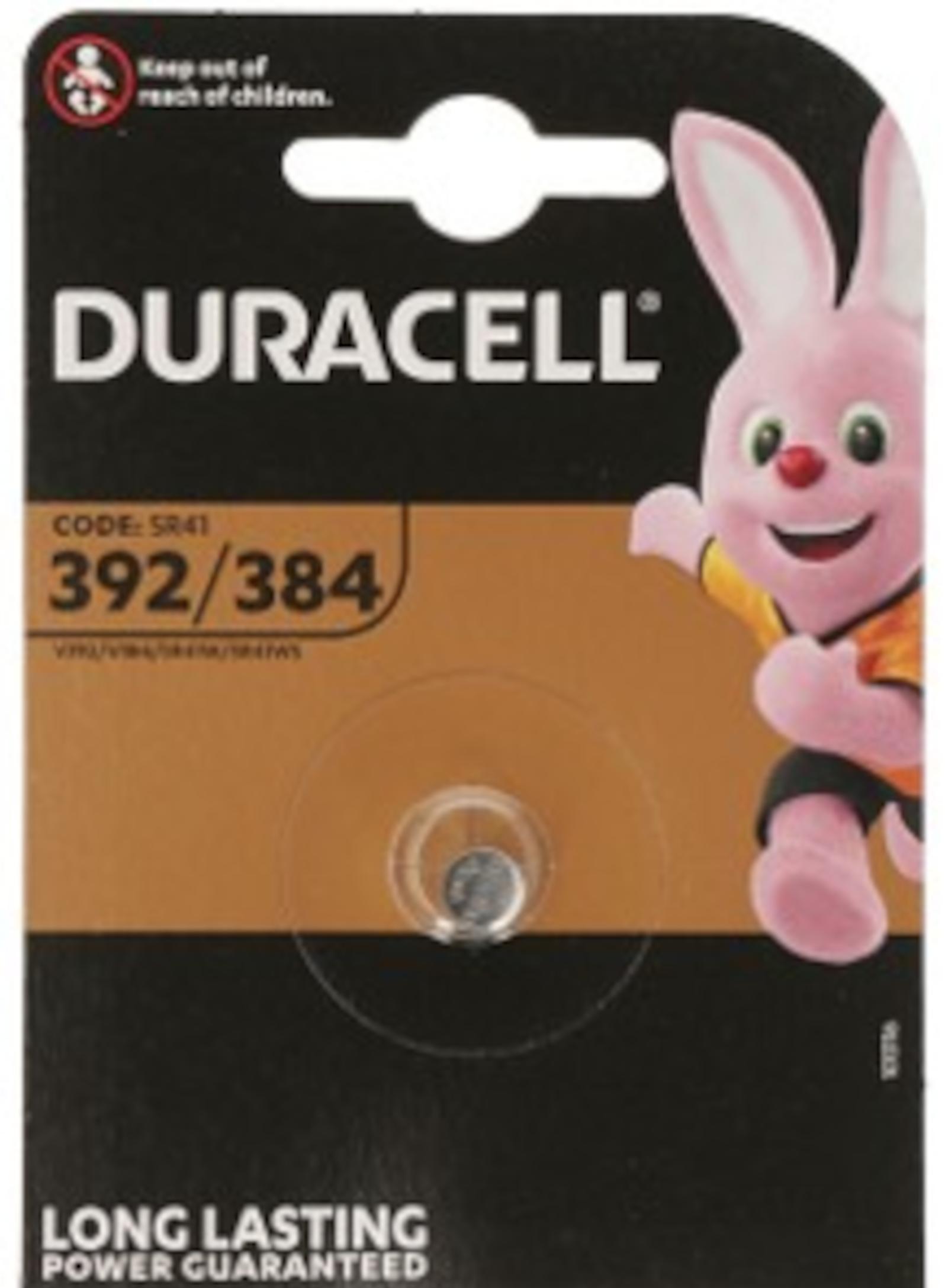 Duracell Uhrenbatterie 384/392 Silberoxid 1er Blister 392