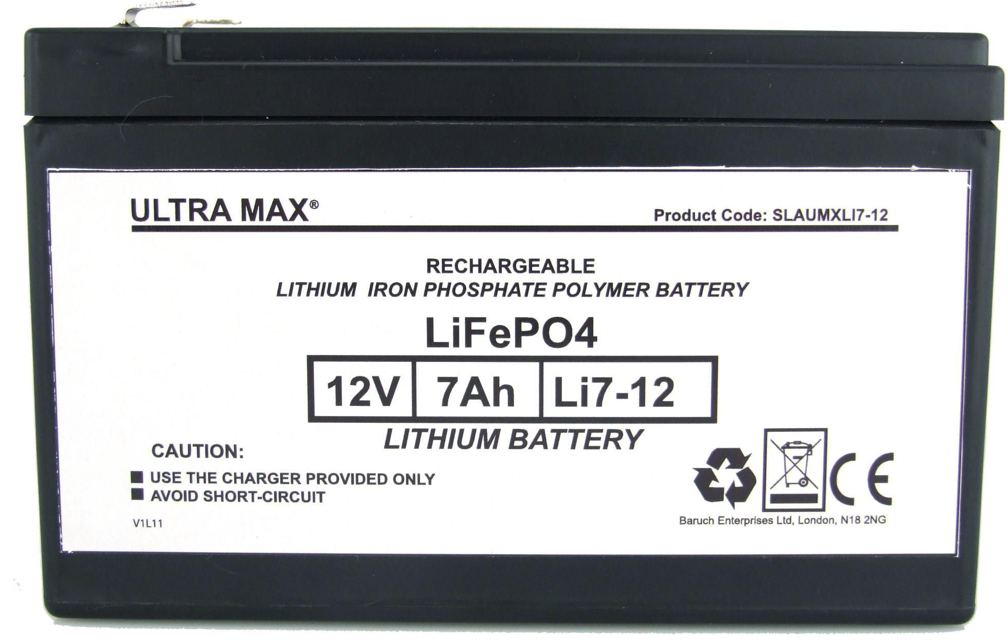 UltraMax SLAUMXLi7-12 Lithium Eisenphosphat Batterie LiFePO₄ 24V SLAUMXLi7-12