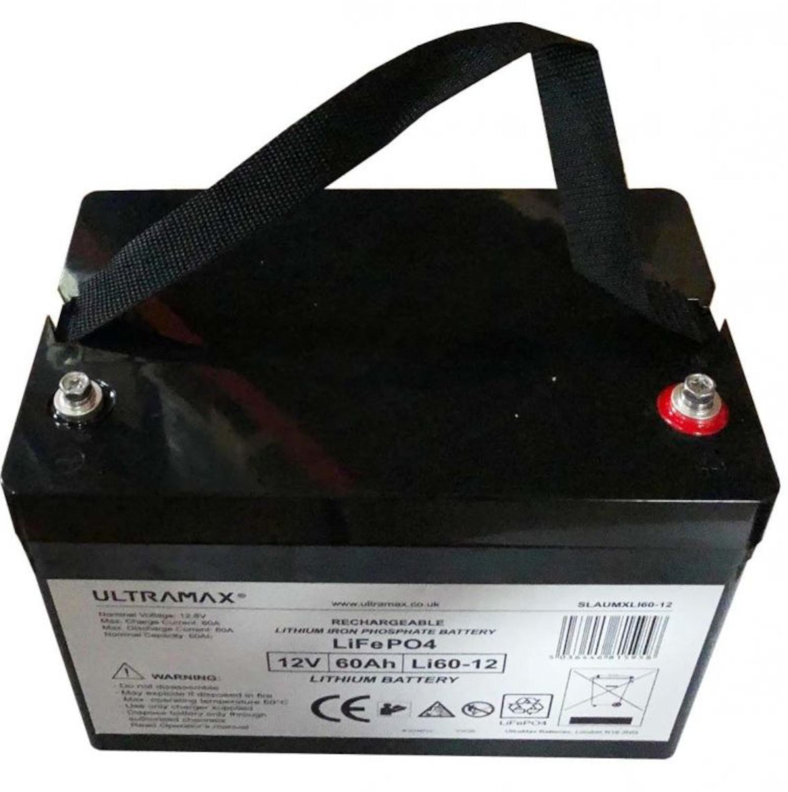 UltraMax SLAUMXLI60-12 – 12 V LiFePO₄ Batterie (60 Ah) SLAUMXLI60-12