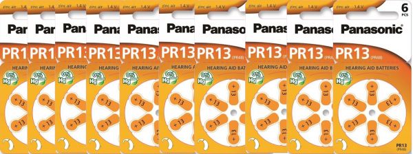Panasonic 10x Gr. 13 Hörgerätebatterien 6er Blister PR48 Orange 24606 2A712149