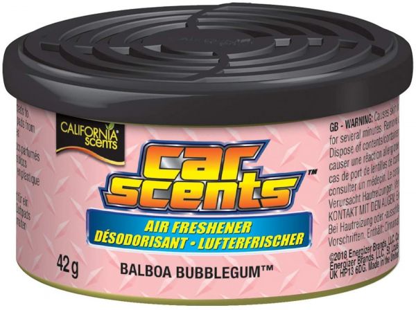 California Scents 12x Lufterfrischer Duftdose Car Scents Geruchsorte Balboa Bubblegum Air Freshener CSCS1204901 151884