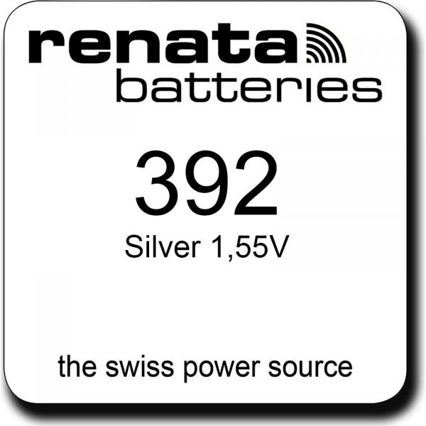 Renata 100x Watch 392 Uhrenbatterie SR41W AG3 0% Mercury 1,55 V Battery 1er Blister 392