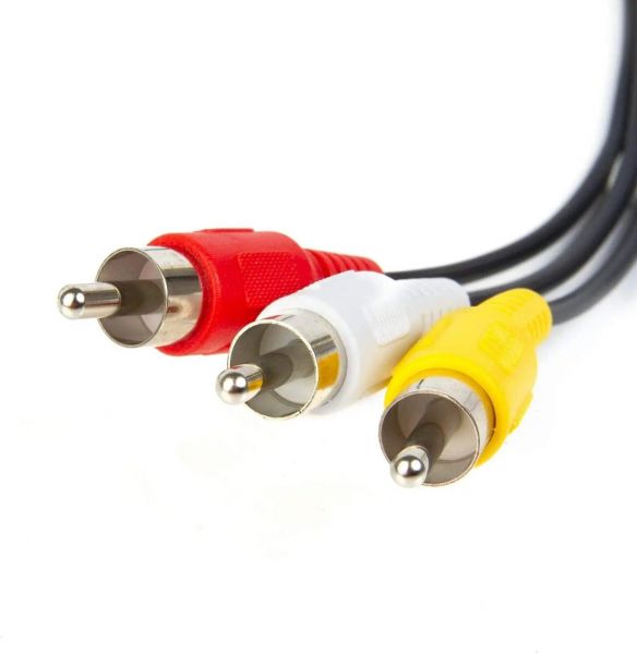 EWANTO 1,5m Cinch Audio / Video Kabel RCA 4 Pol AV Kabel analog Bild- und Audioübertragung stereo koaxial KSAV-01