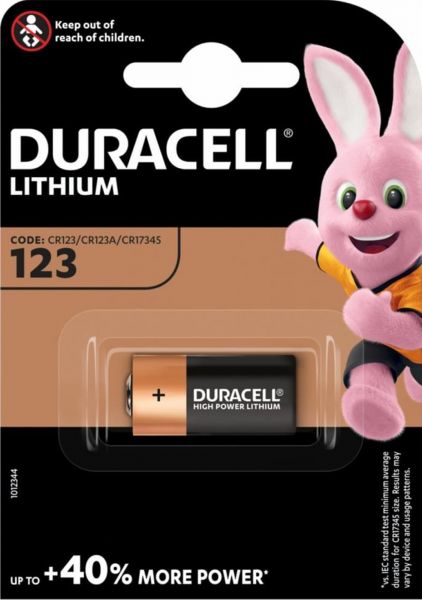 Duracell CR123 High Power Lithium 1er Blister Photobatterie CR123A 3V/B CR17345 123