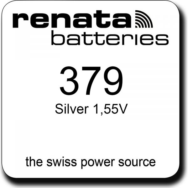 Renata 2x Watch 379 Uhrenbatterie SR521SW AG0 0% Mercury 1,55 V Battery 1er Blister 379